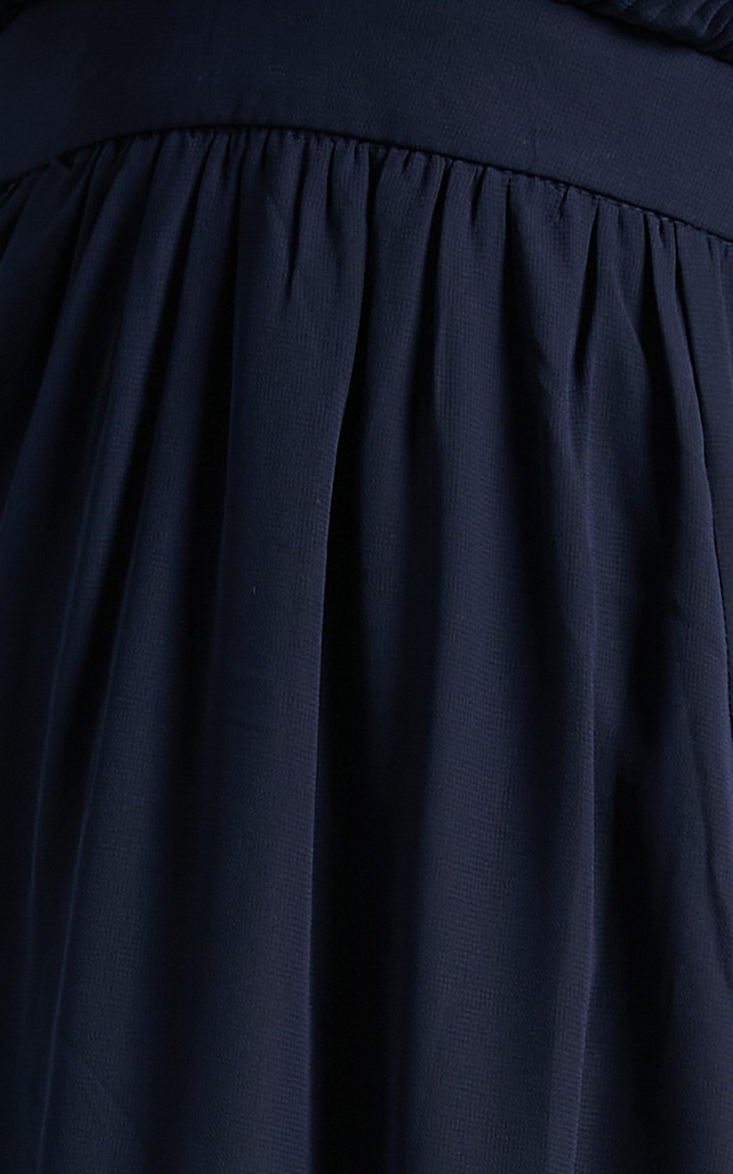 Shes A Delight Midi Dress - Plunge Thigh Split Dress in Navy