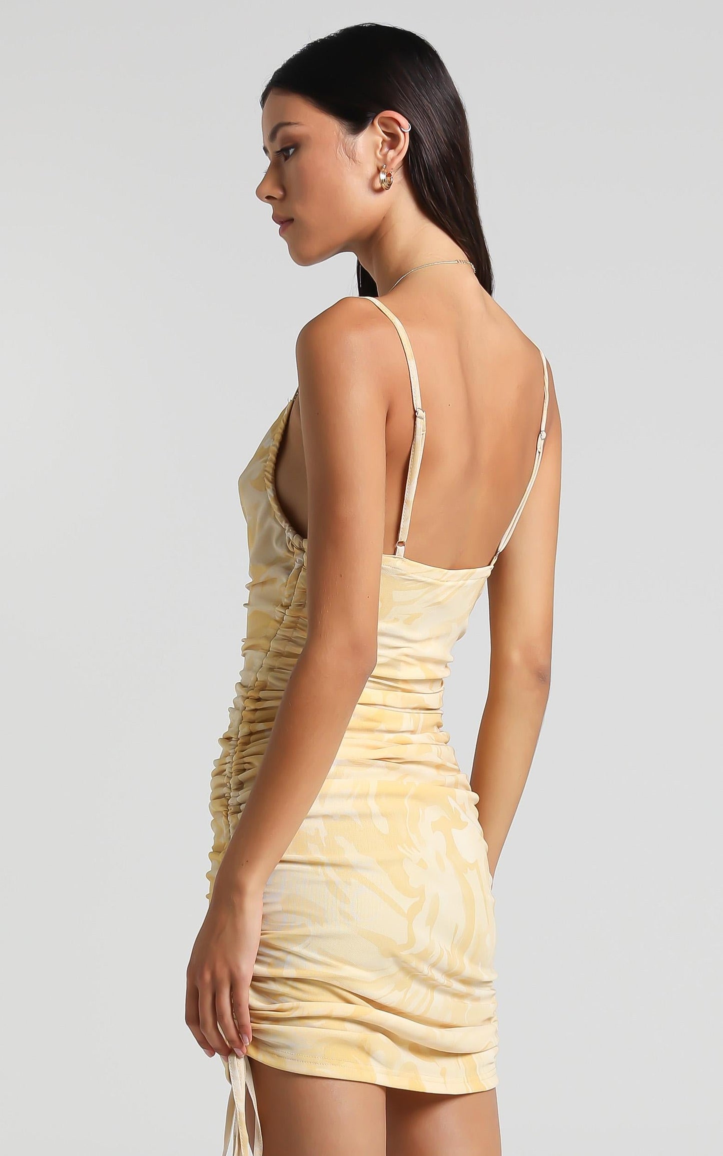 Nester Dress in Yellow Marble