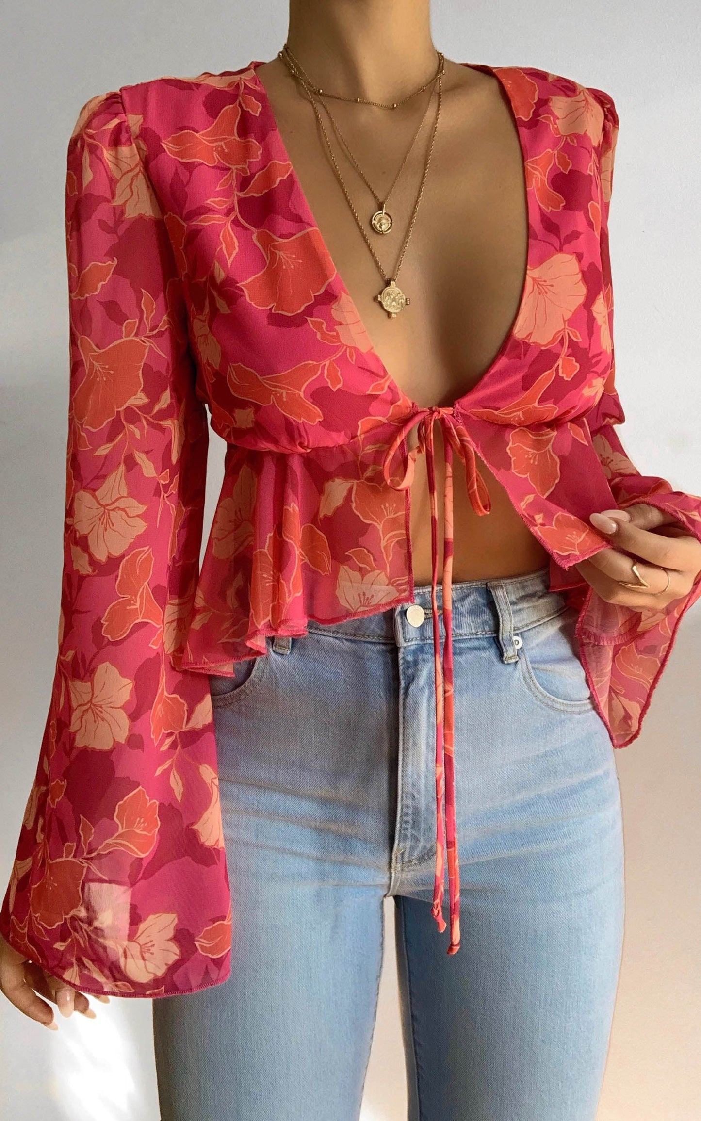 Dance It Out Top in Berry Floral