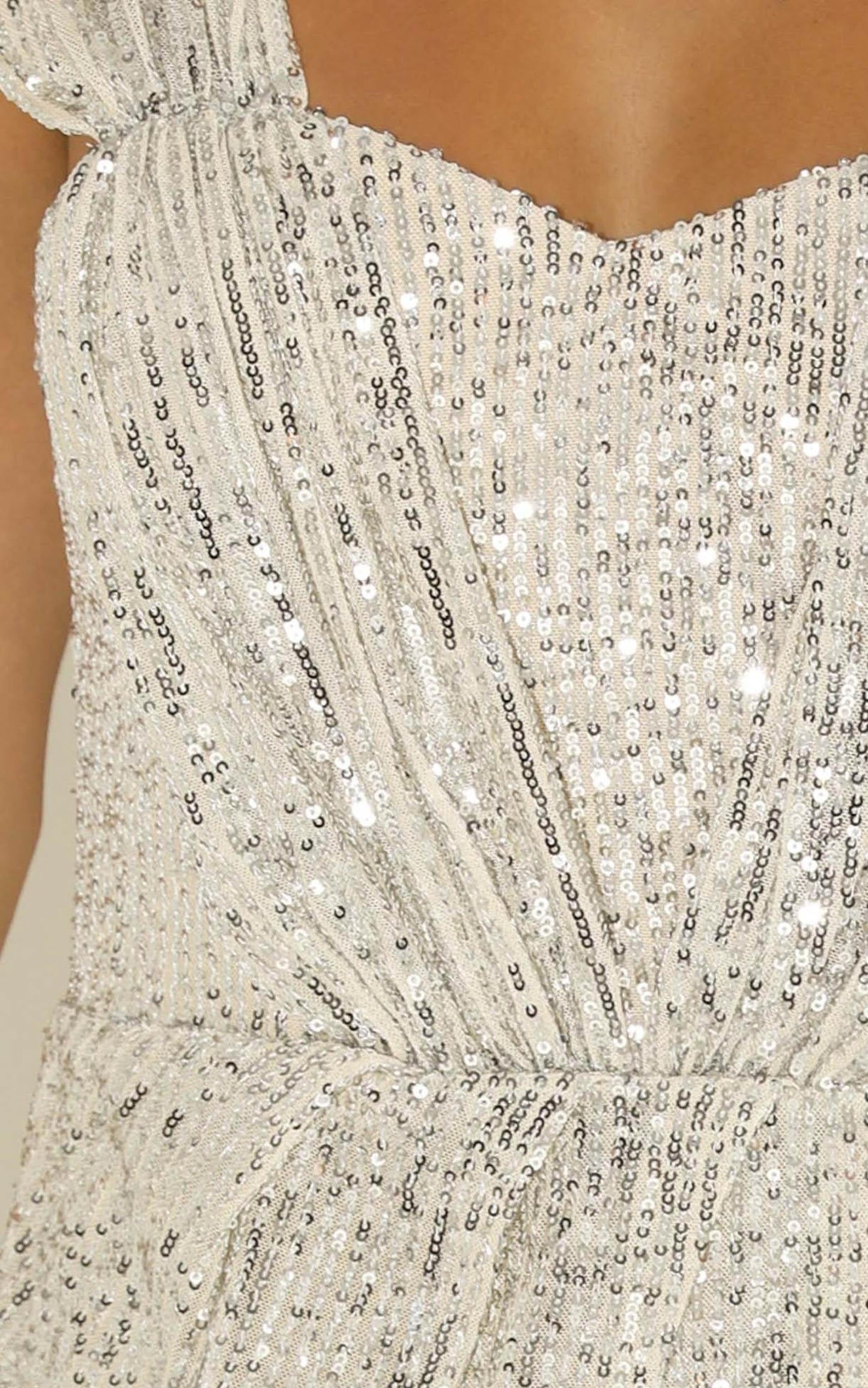 New Lover Dress In Silver Sequin