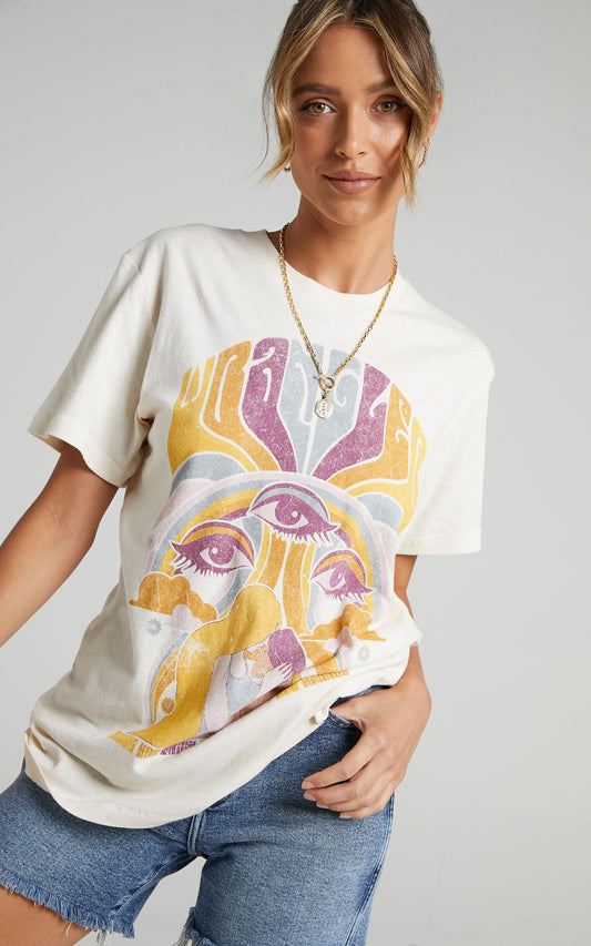 Wrangler - New Age Tee in Ecru