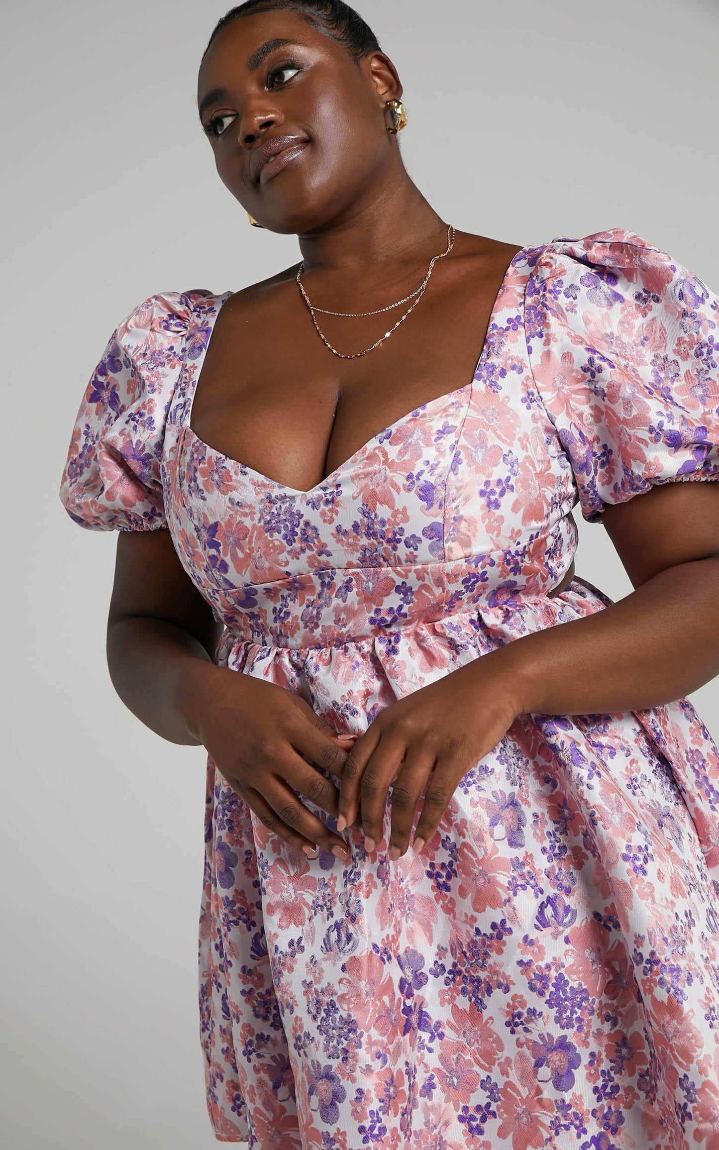 Nicolette Dress in Multi Floral