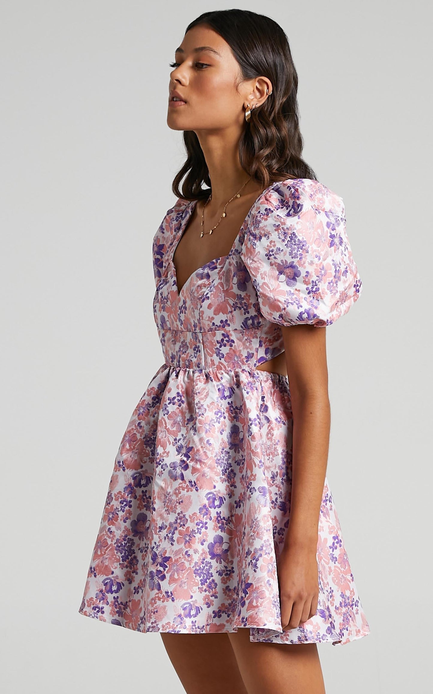 Nicolette Dress in Multi Floral