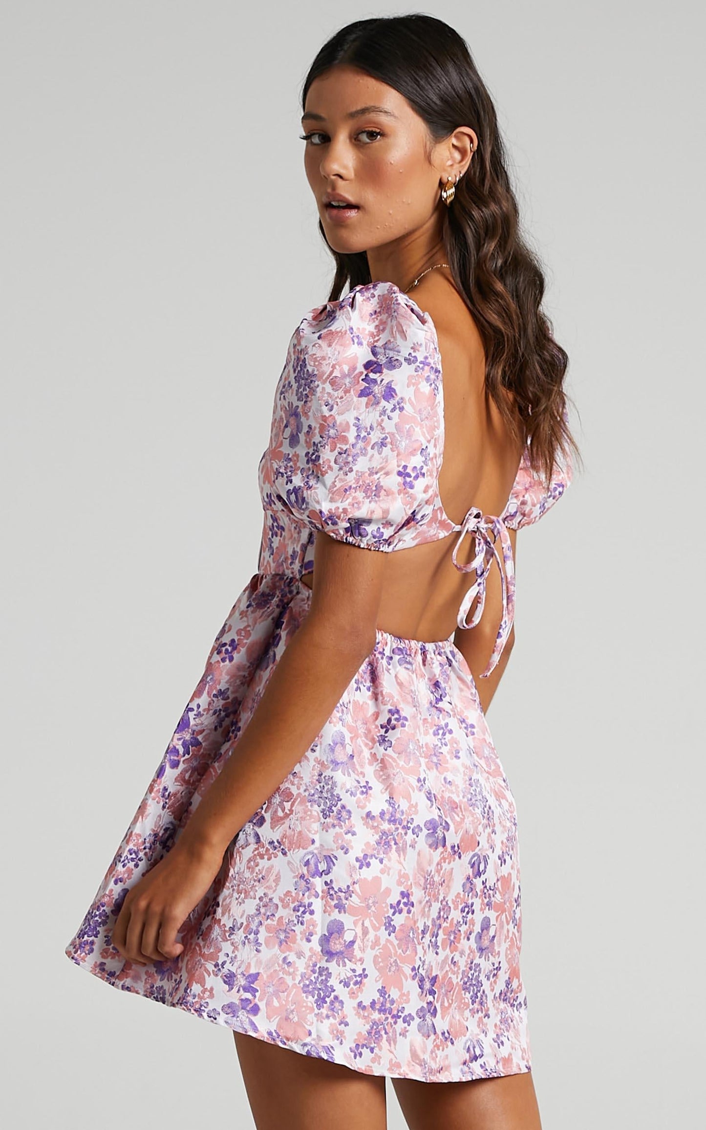 Nicolette Dress in Multi Floral