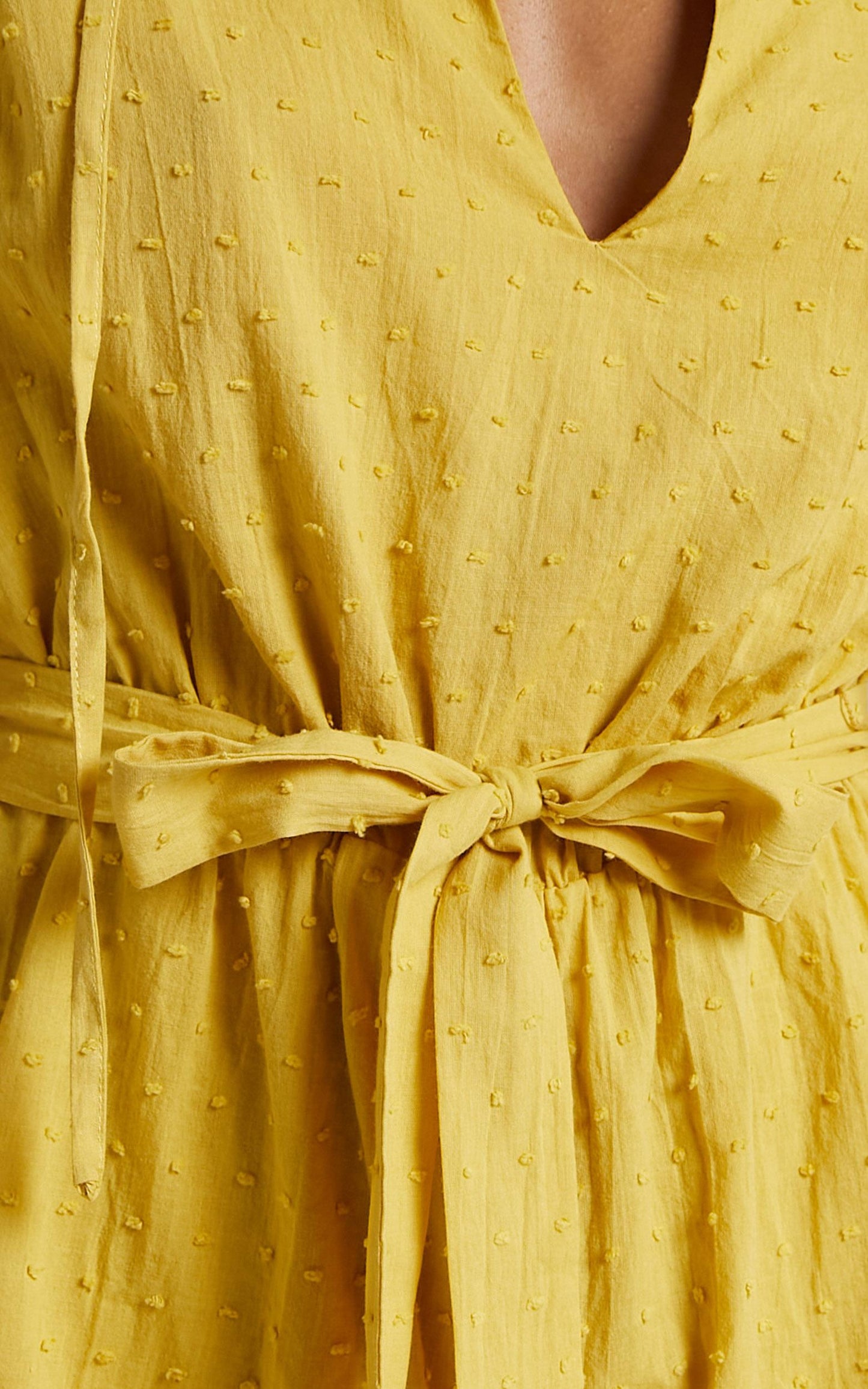 Northern Sun Playsuit in Mustard Dobby