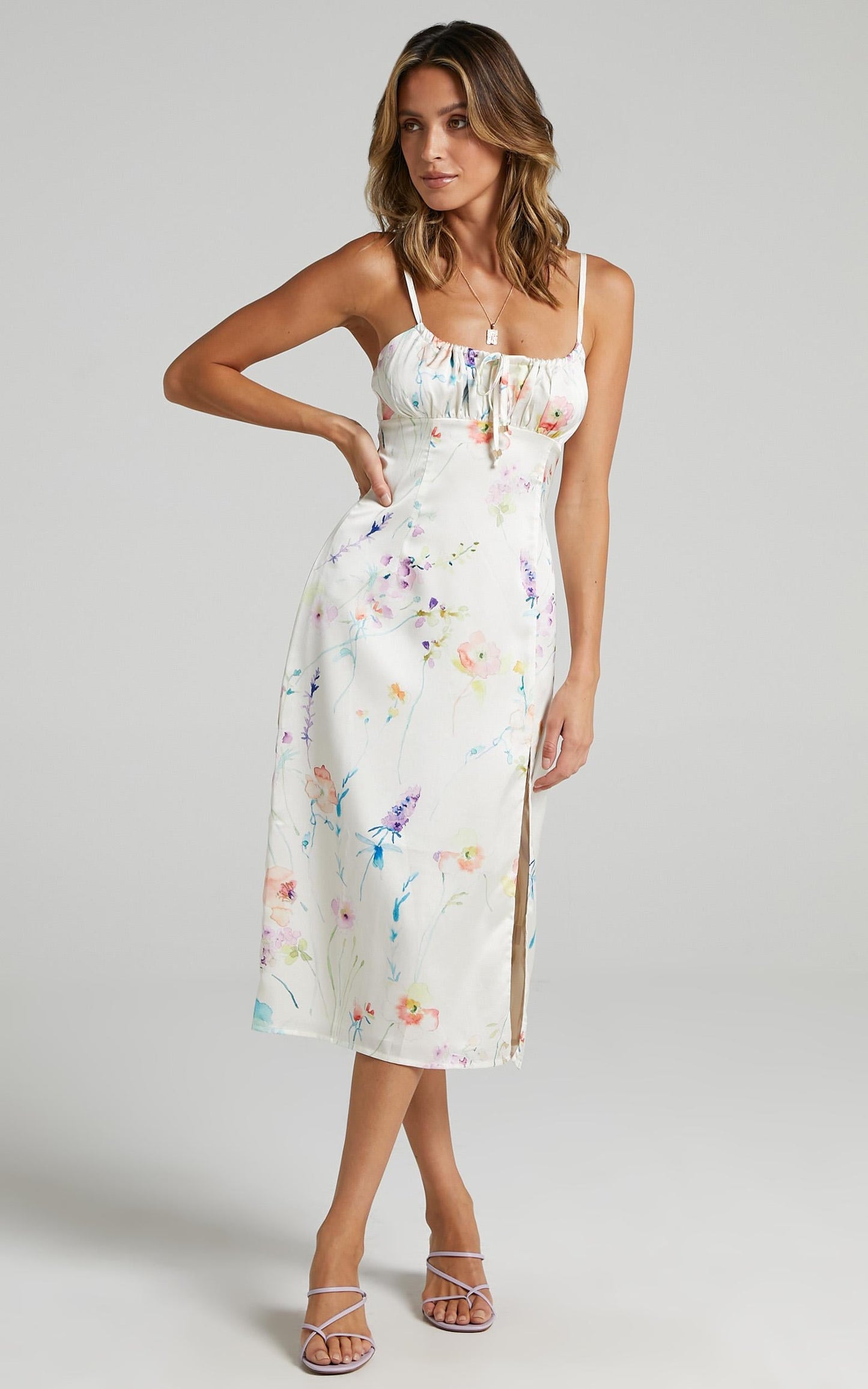 Not your Gal Midi Dress in Watercolour Floral
