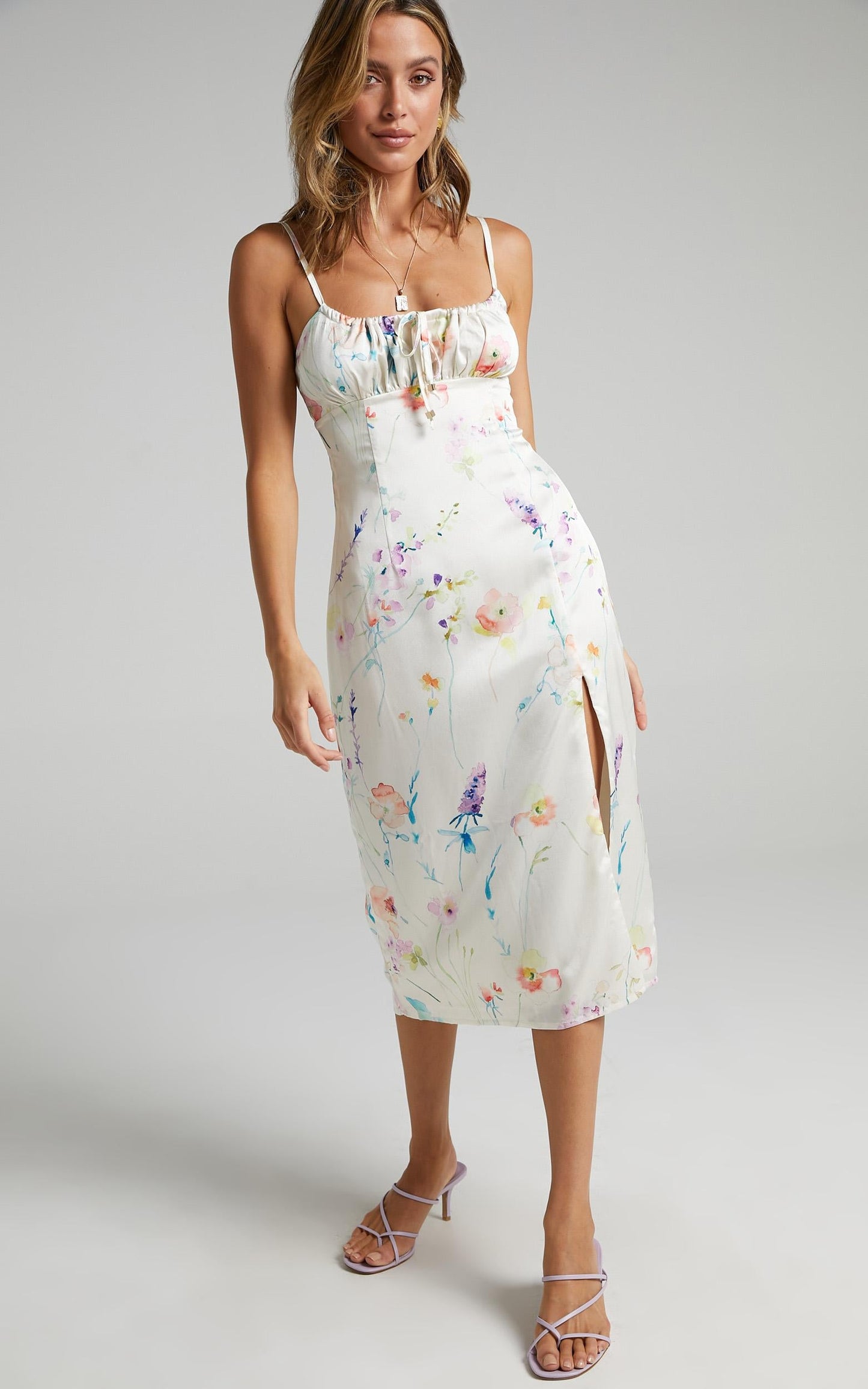 Not your Gal Midi Dress in Watercolour Floral