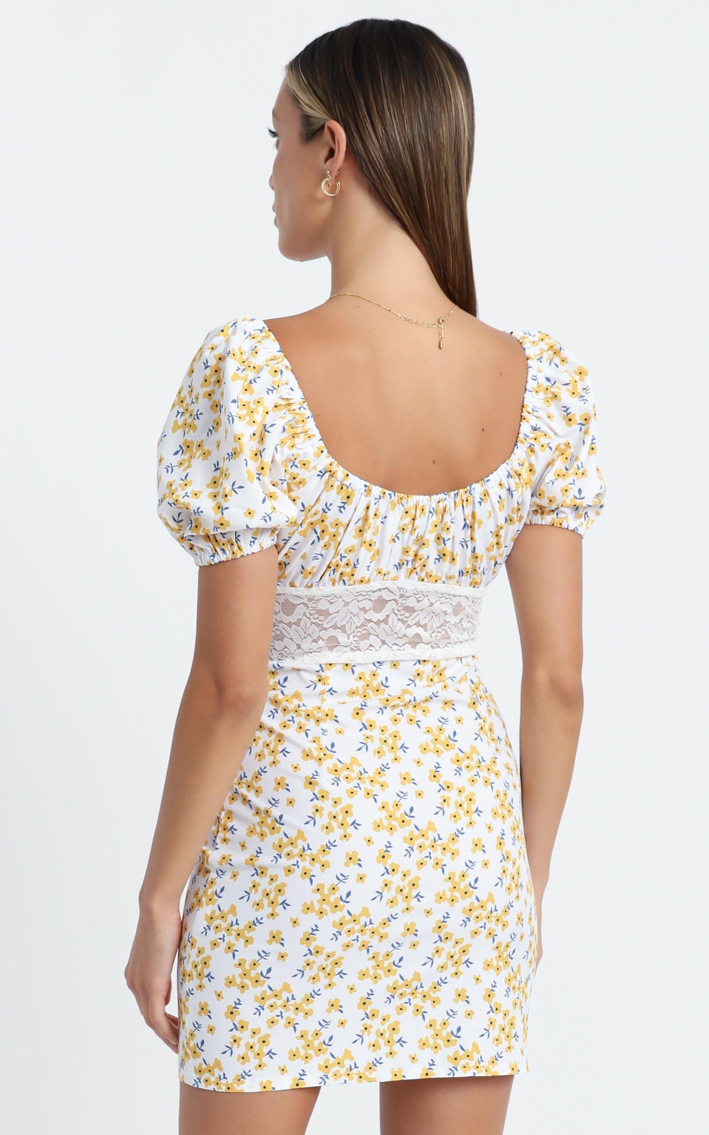 Harwood Dress in Yellow Floral