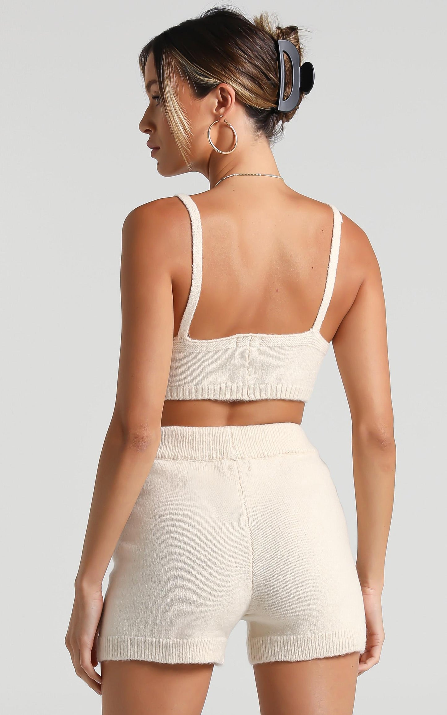 Oaklee Two Piece Knit Set in Beige