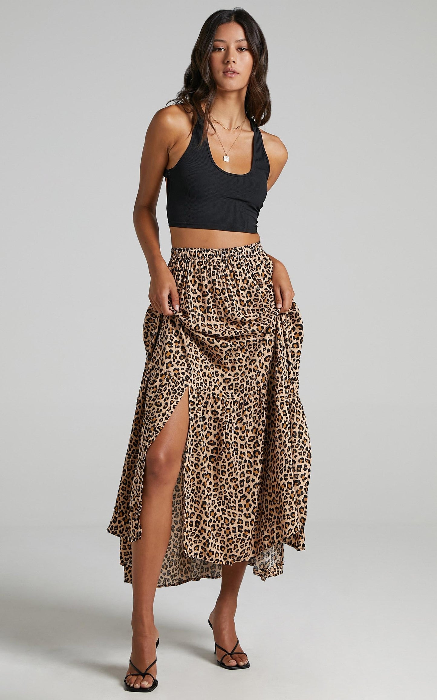 Off To Bali Skirt in Leopard Print