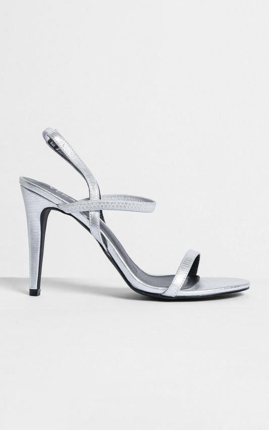 Verali - Obsess Heels In silver lizard