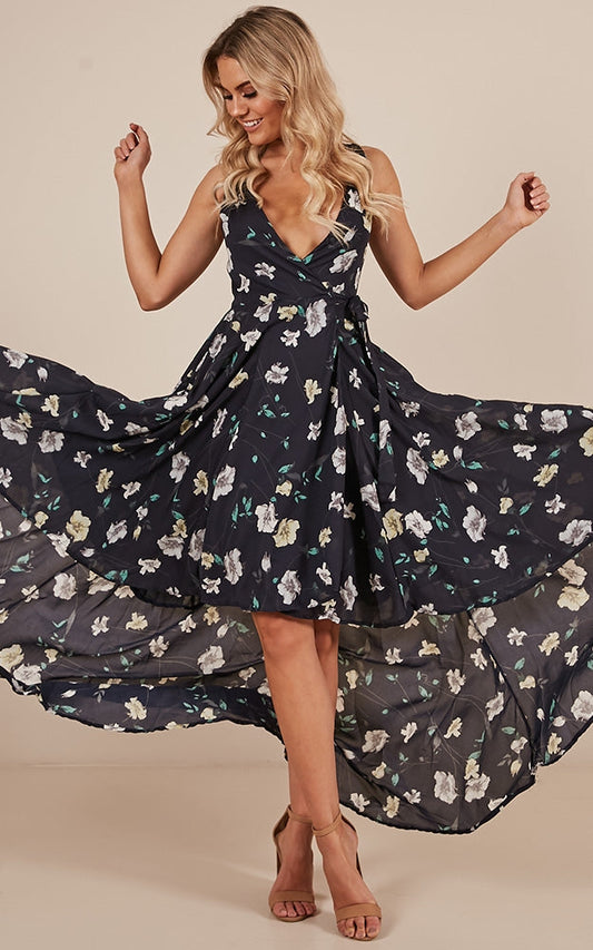 Ocean Avenue Dress In Navy Floral
