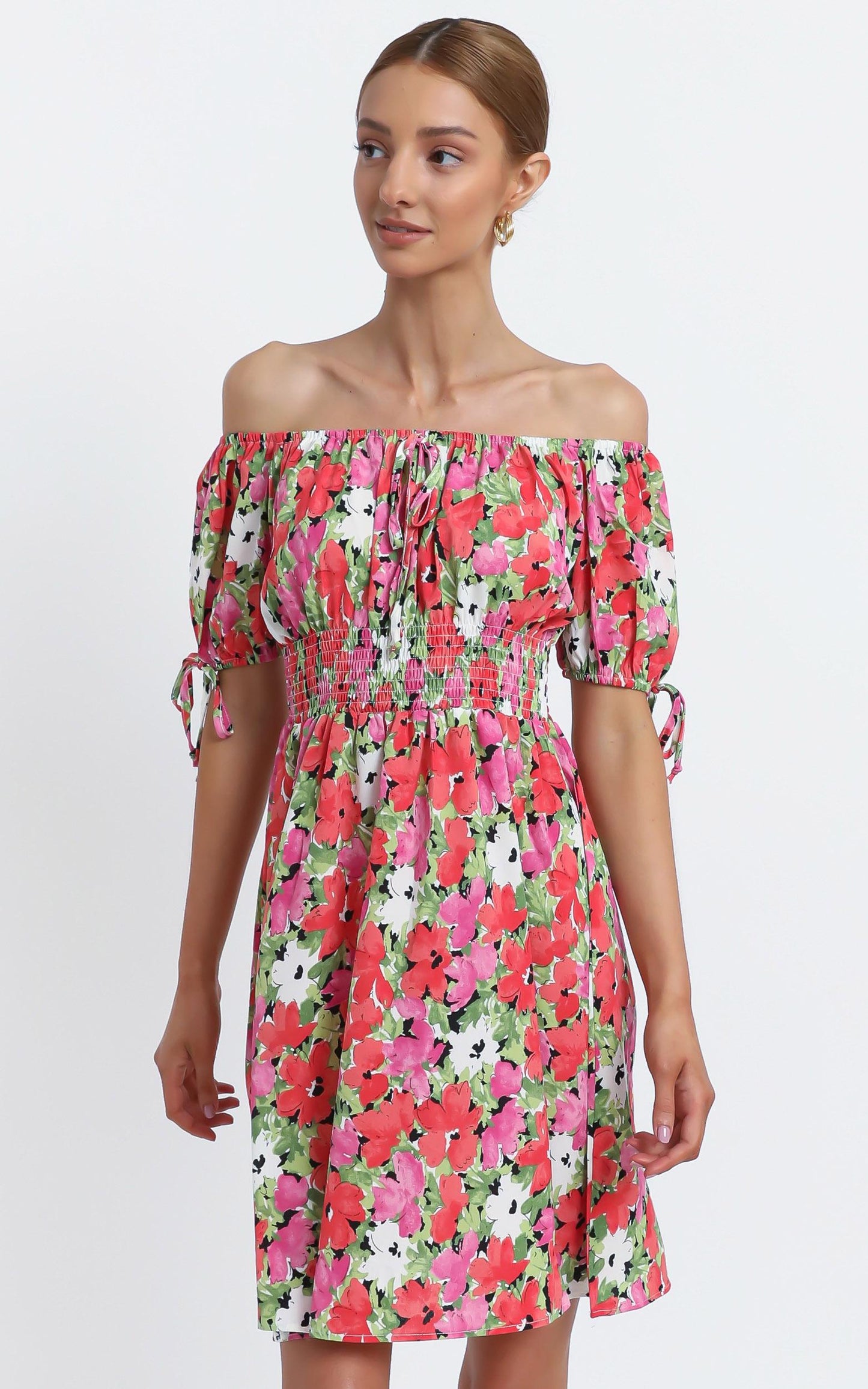 Octavia Dress in Pink Floral