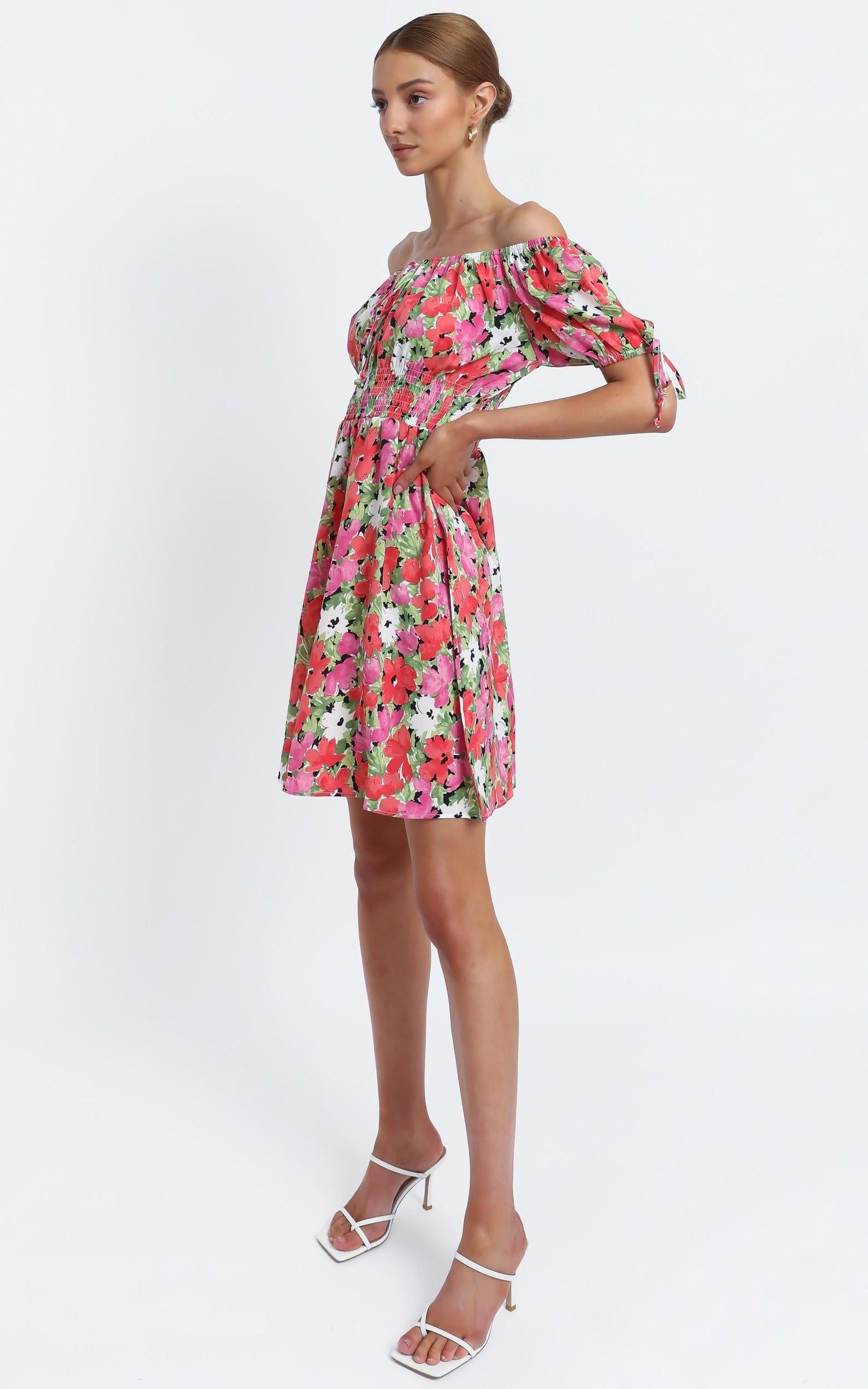 Octavia Dress in Pink Floral