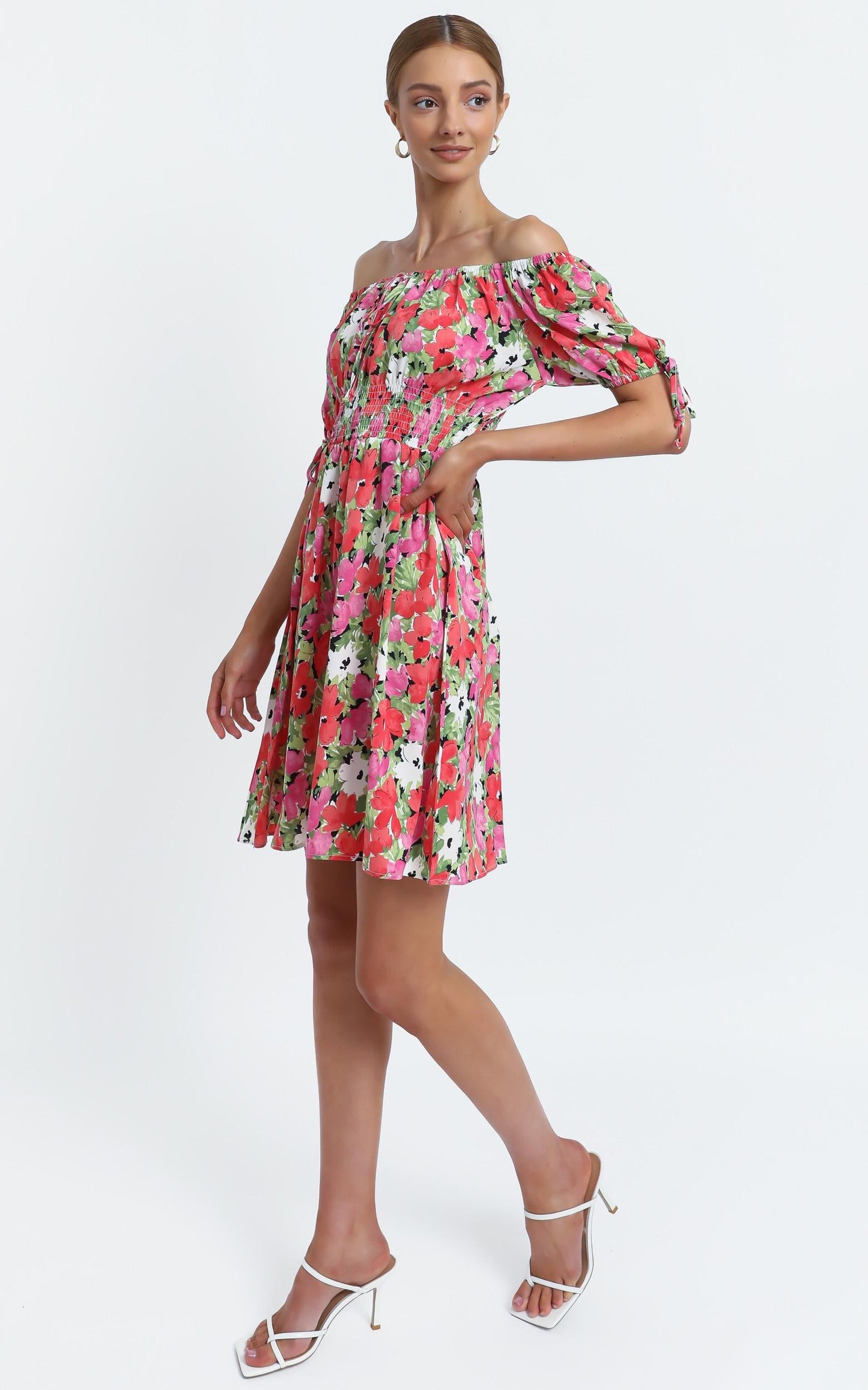 Octavia Dress in Pink Floral