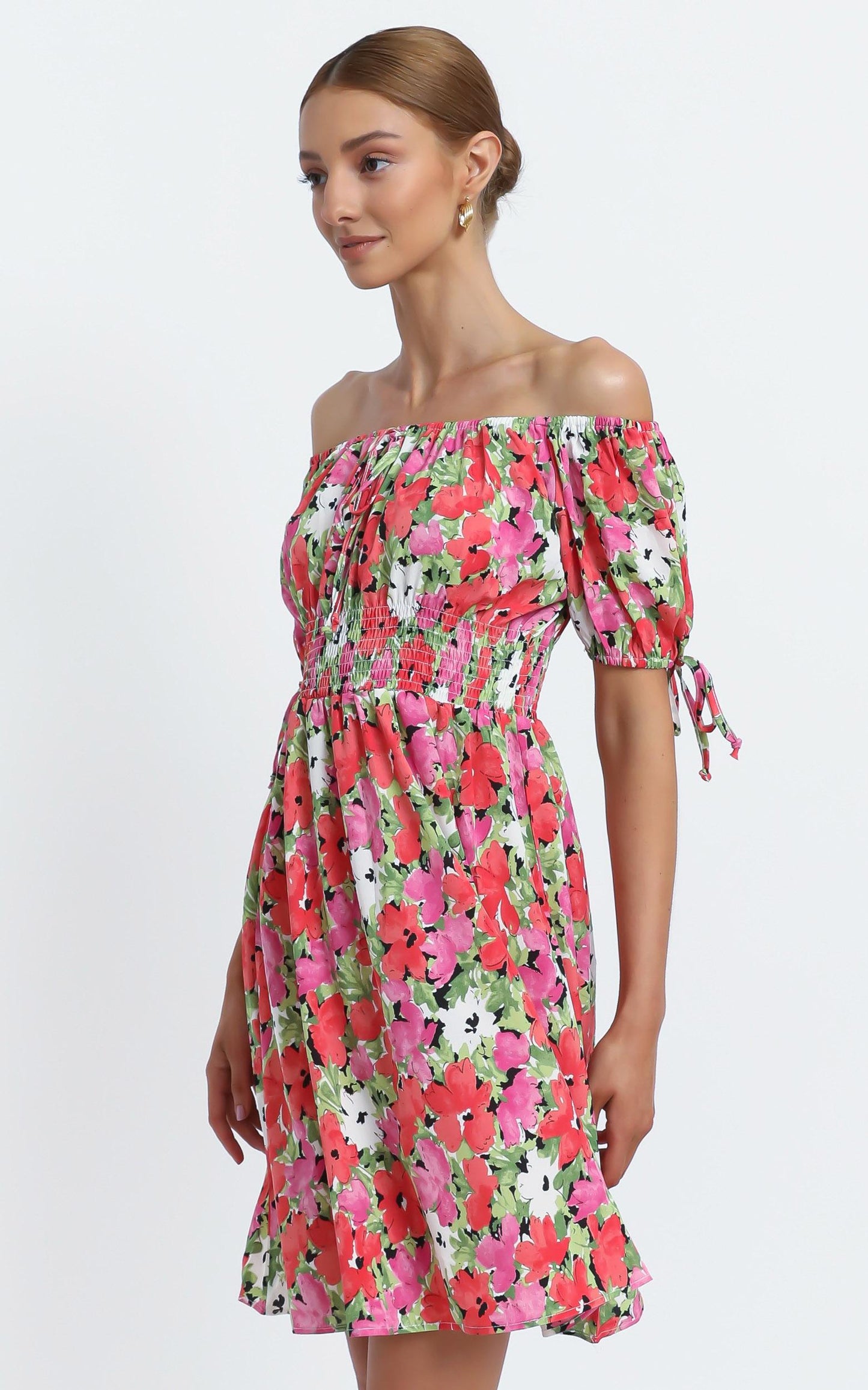 Octavia Dress in Pink Floral