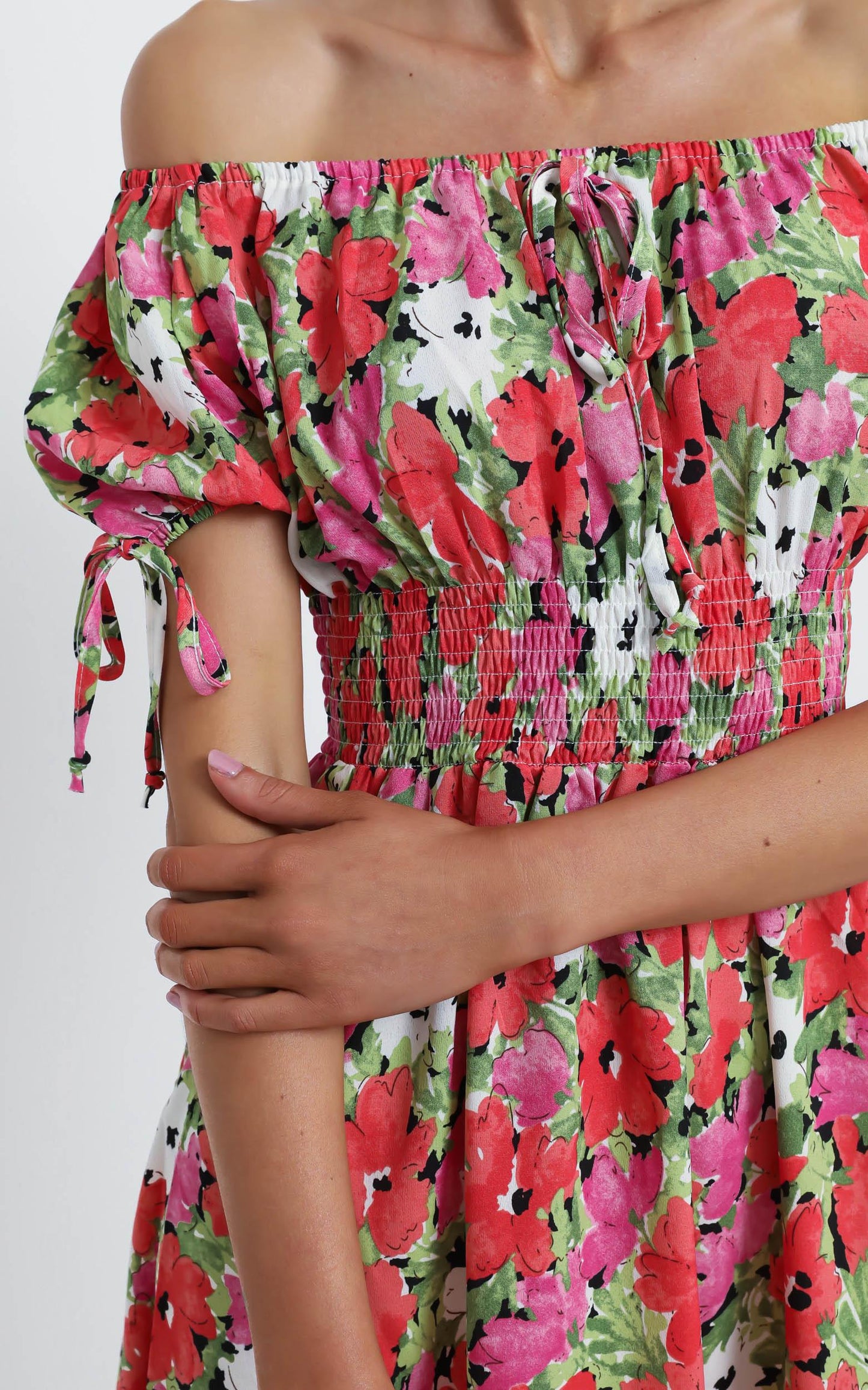 Octavia Dress in Pink Floral