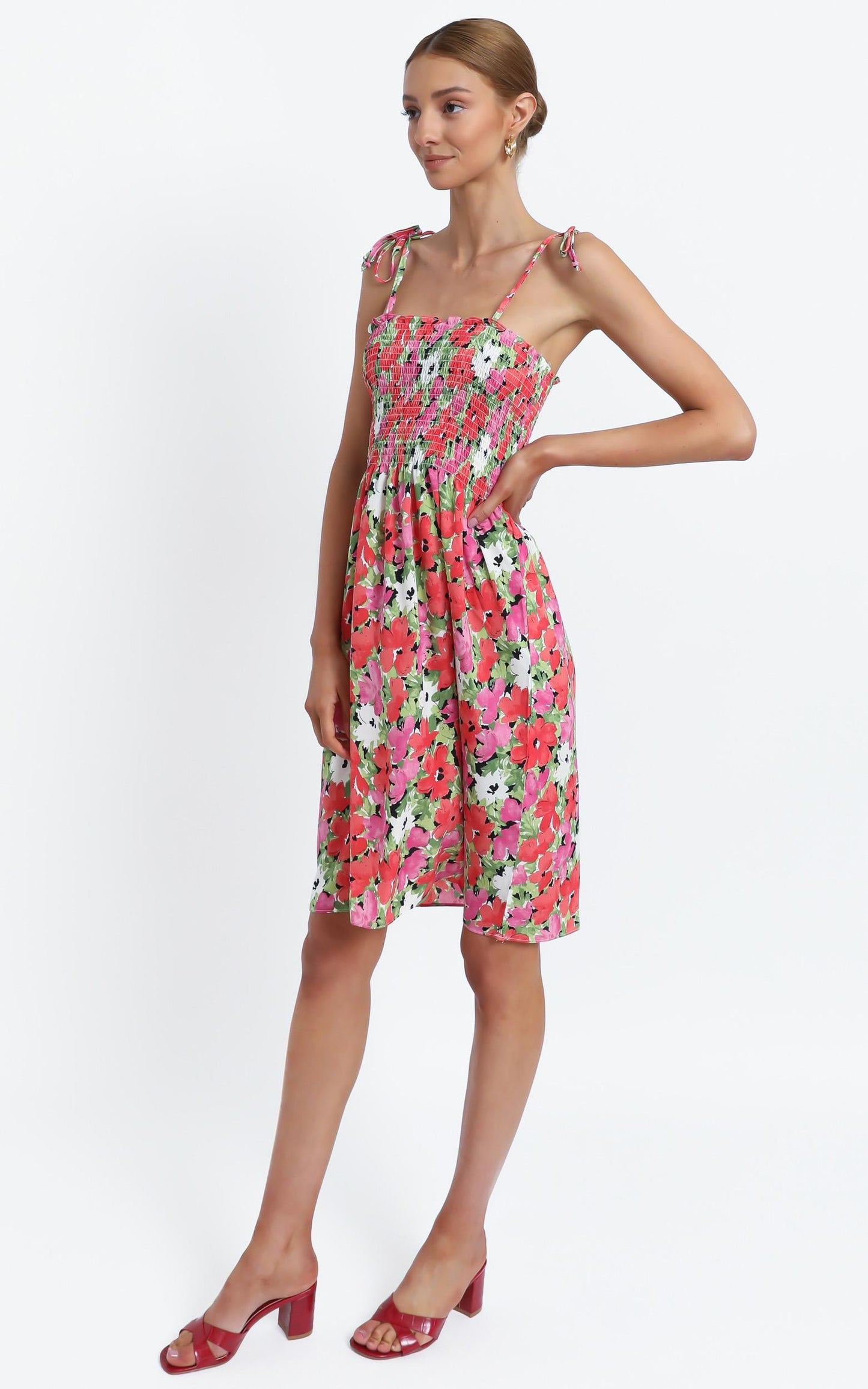Odeelia Dress in Pink Floral
