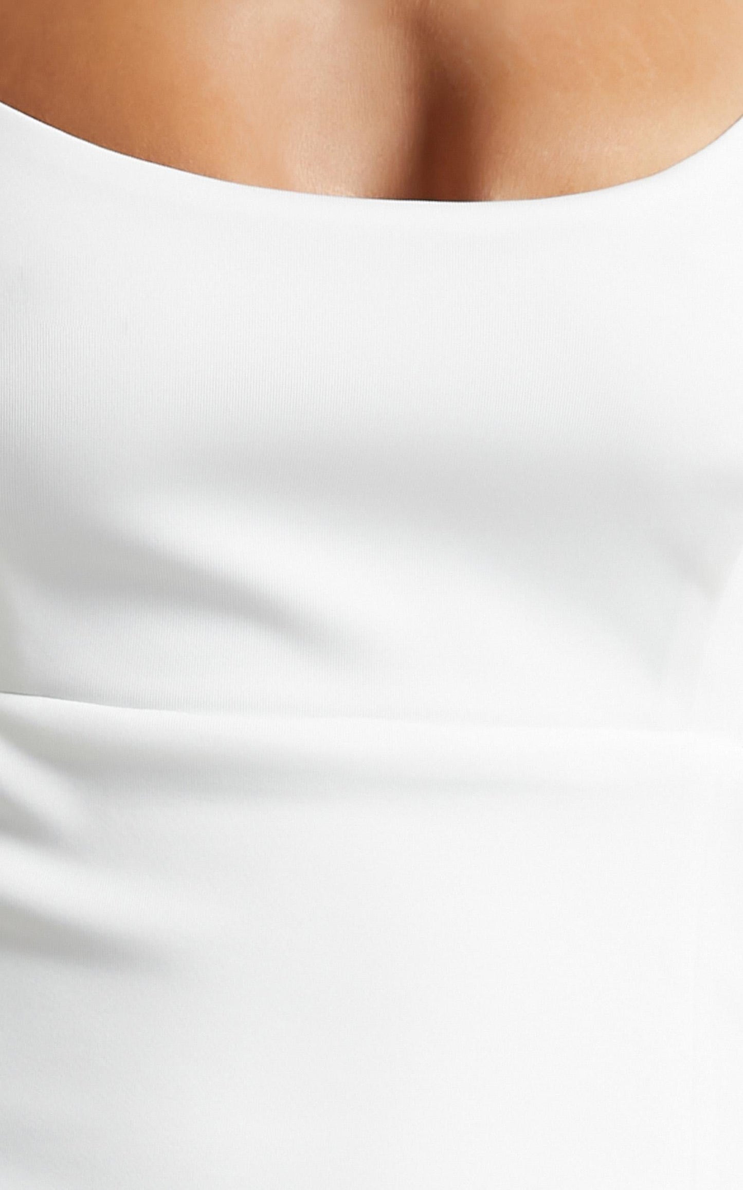 Odette Open Back Midi Dress in White