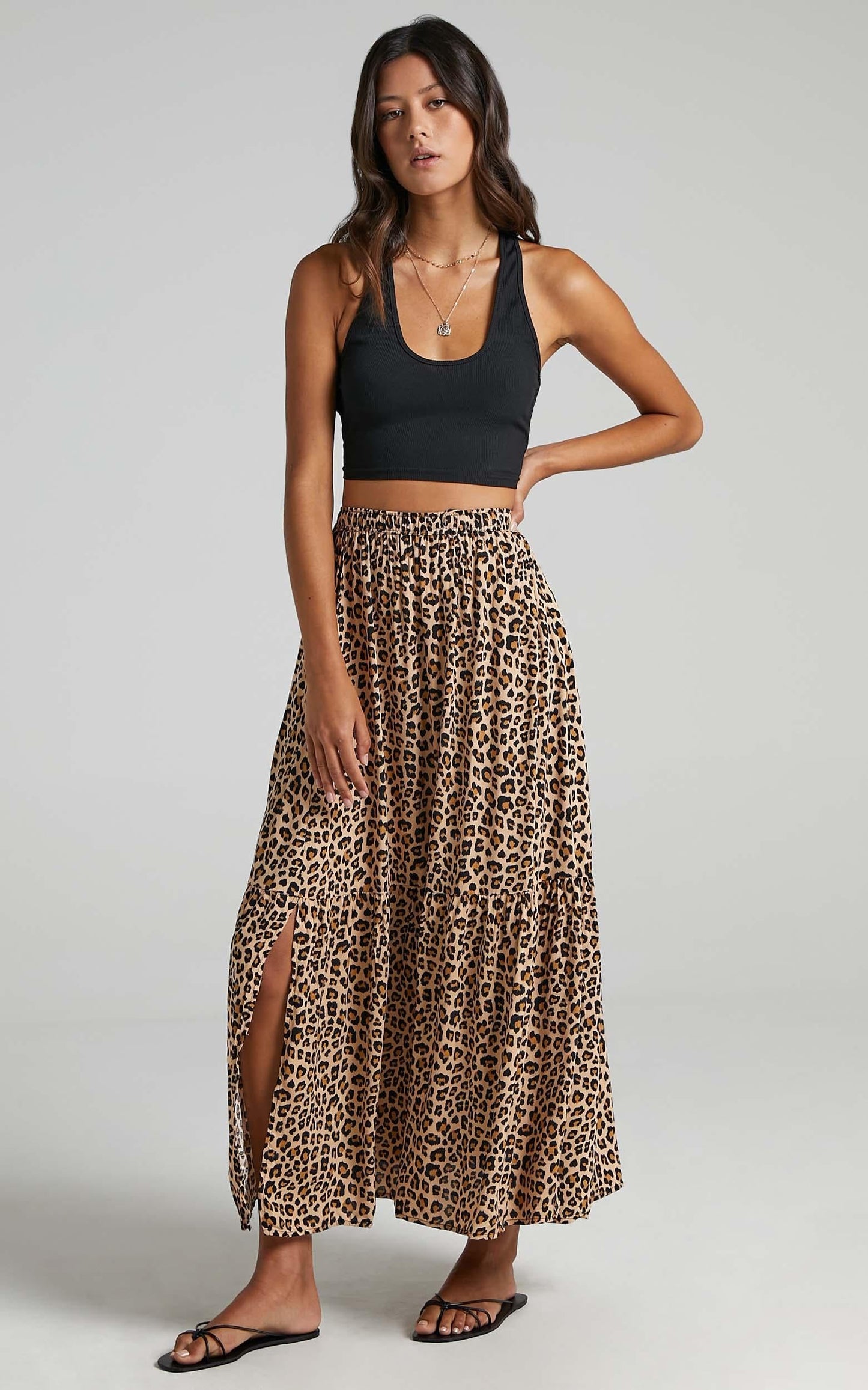 Off To Bali Skirt in Leopard Print