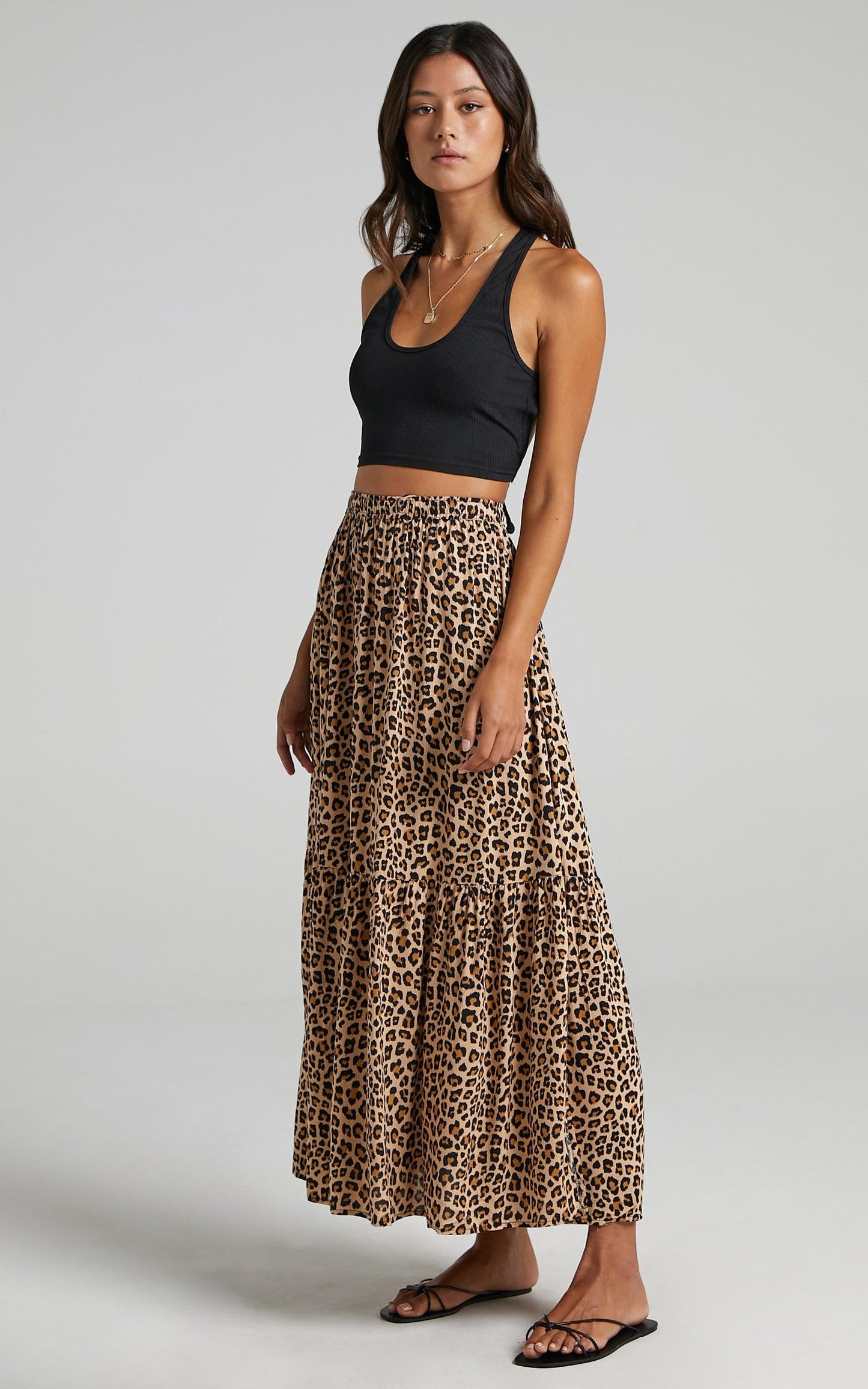 Off To Bali Skirt in Leopard Print
