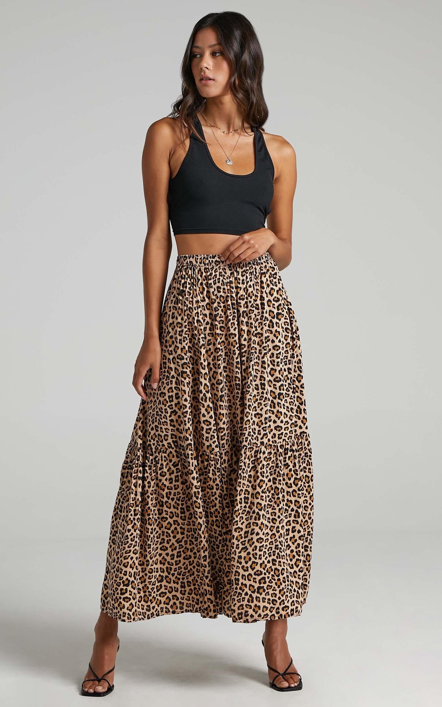 Off To Bali Skirt in Leopard Print