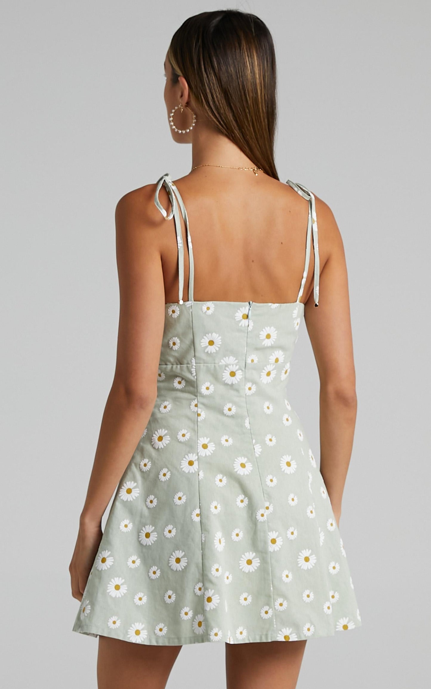 Olenna Dress in Sage Daisies
