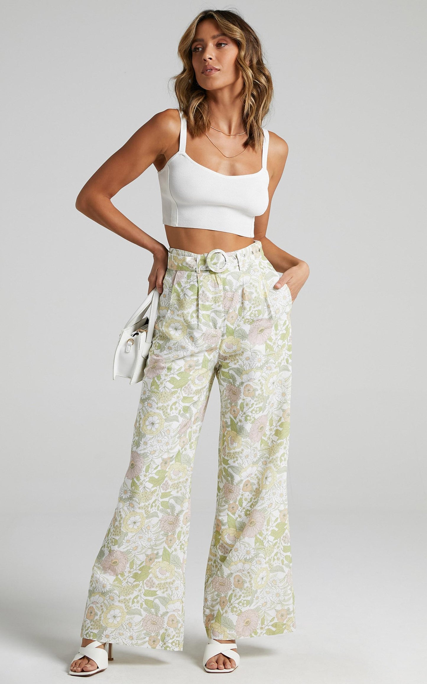 Charlie Holiday - Carribean Pant in Forest Olive Floral