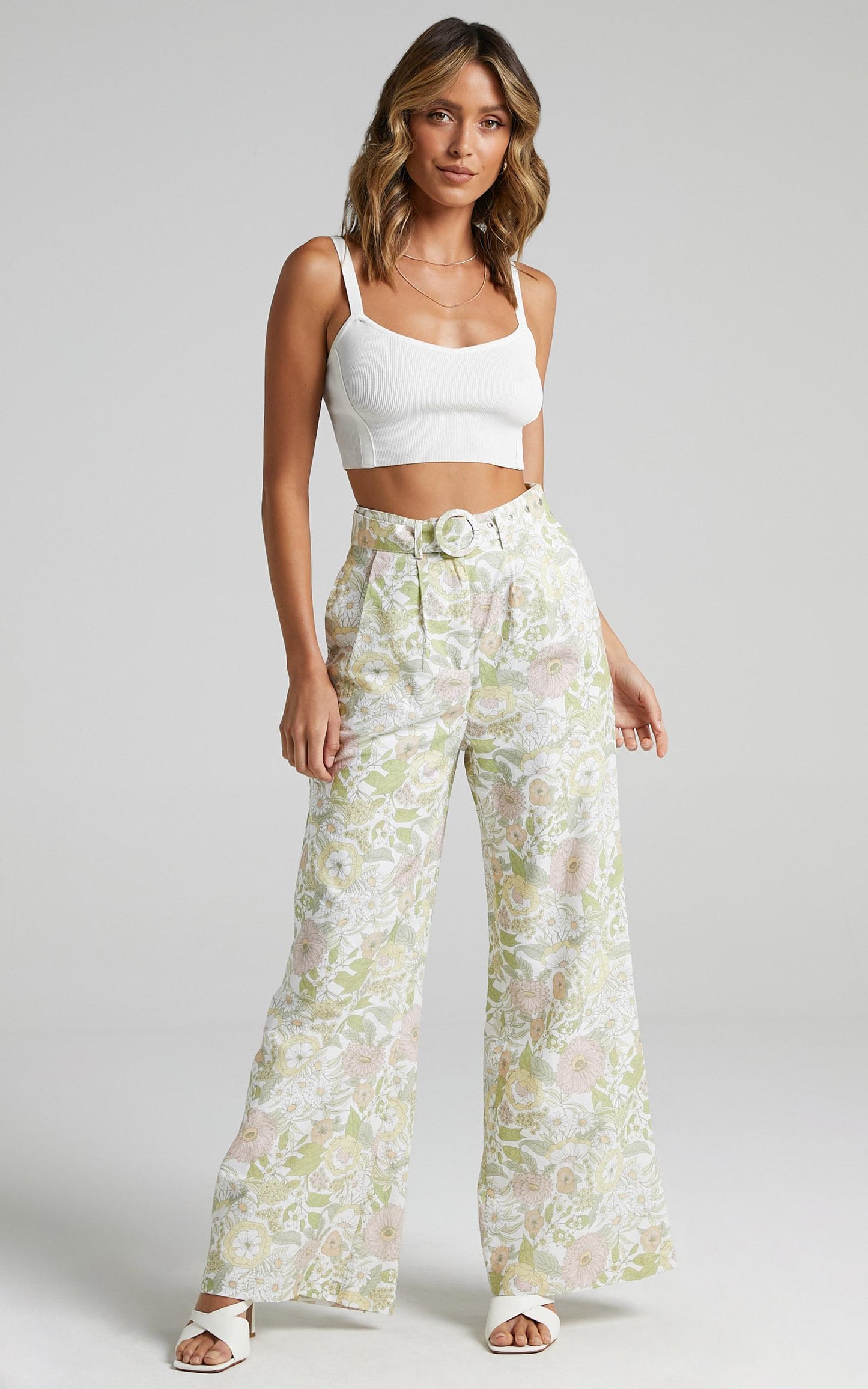 Charlie Holiday - Carribean Pant in Forest Olive Floral