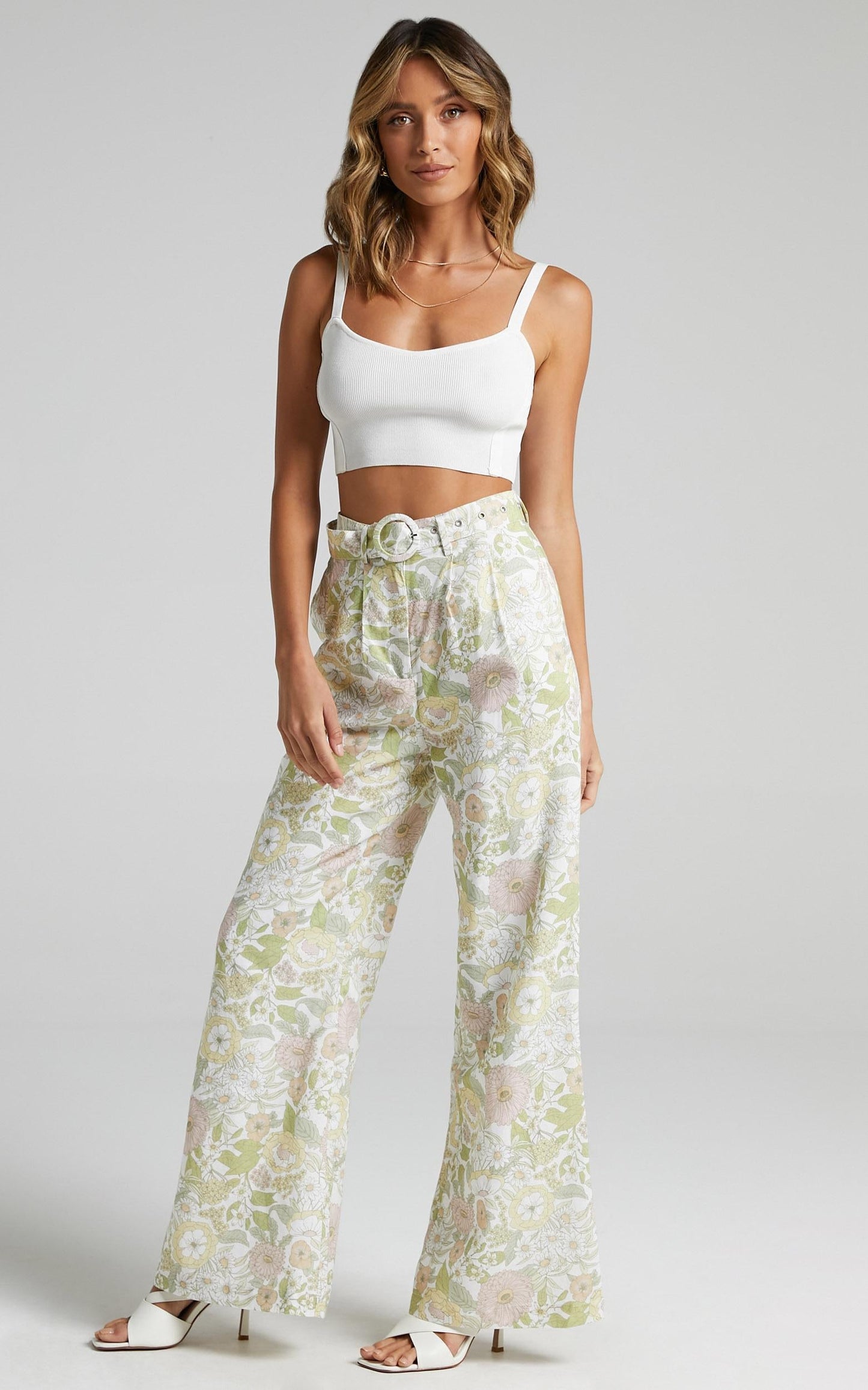 Charlie Holiday - Carribean Pant in Forest Olive Floral