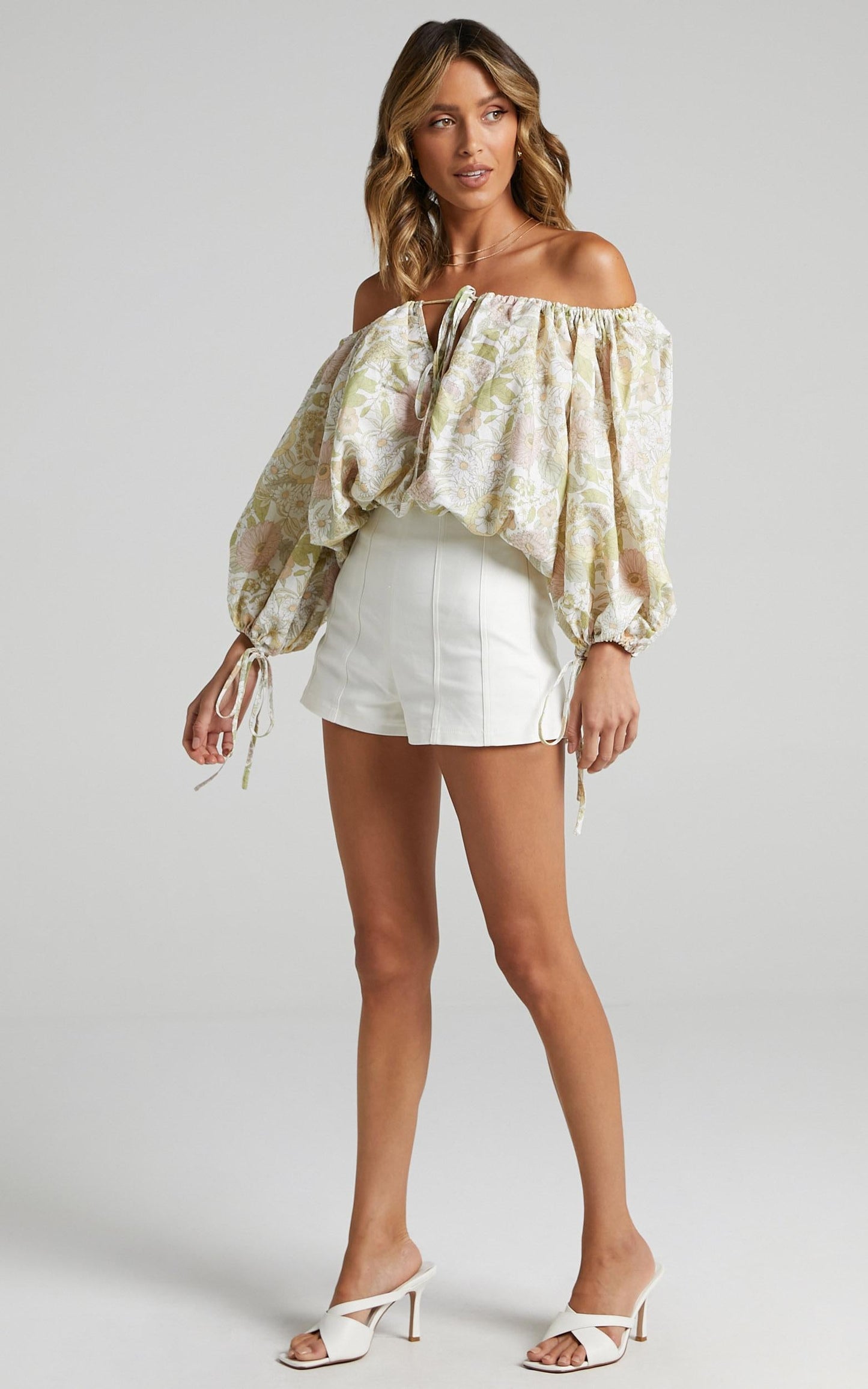 Charlie Holiday - Mila Blouse in Forest Olive Floral