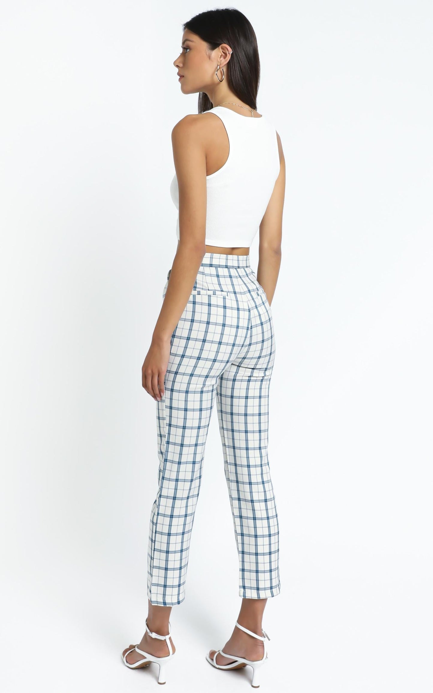 Ollie Pants in Light Blue Check