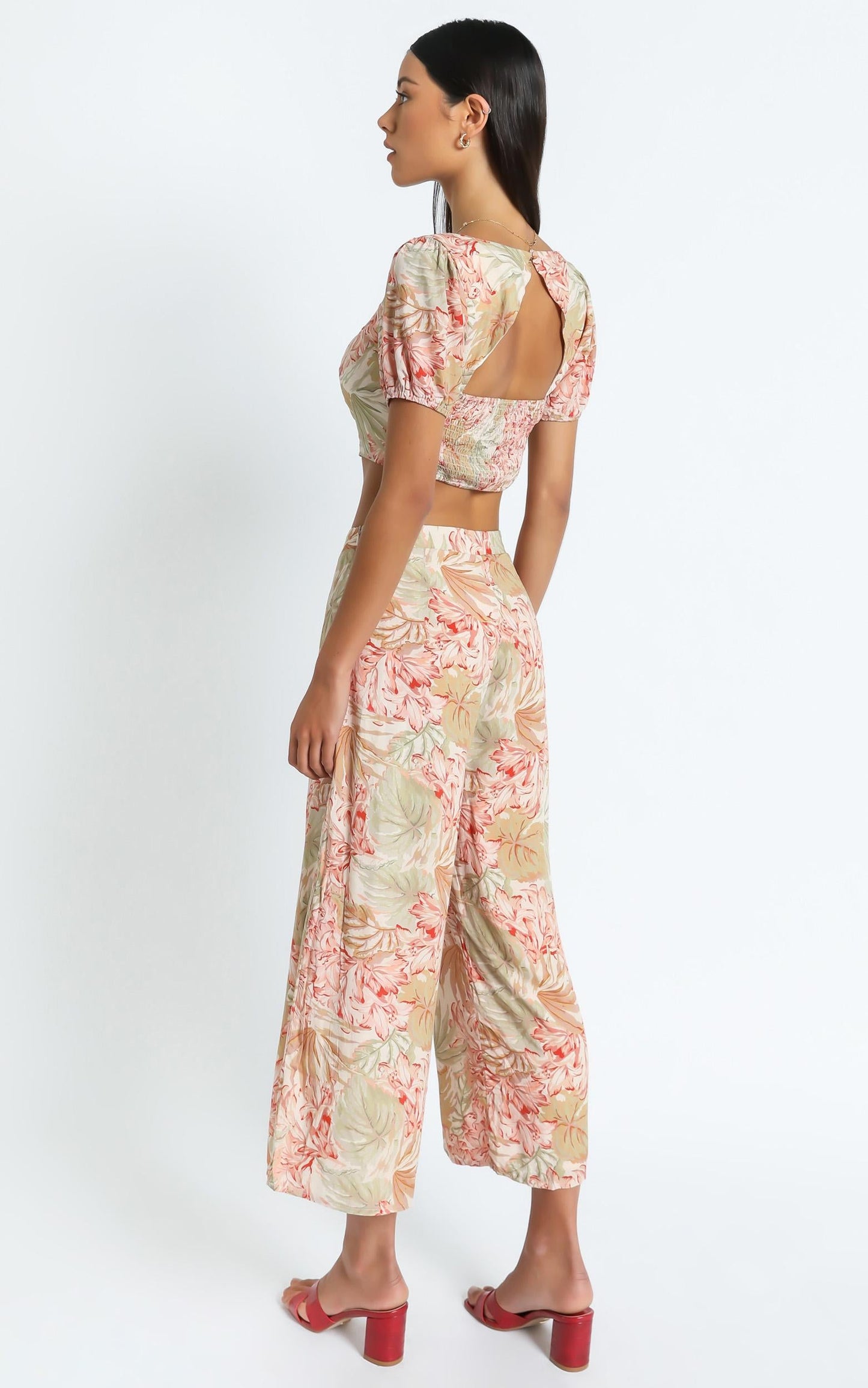 Olympia Two Piece Set in Palm Print