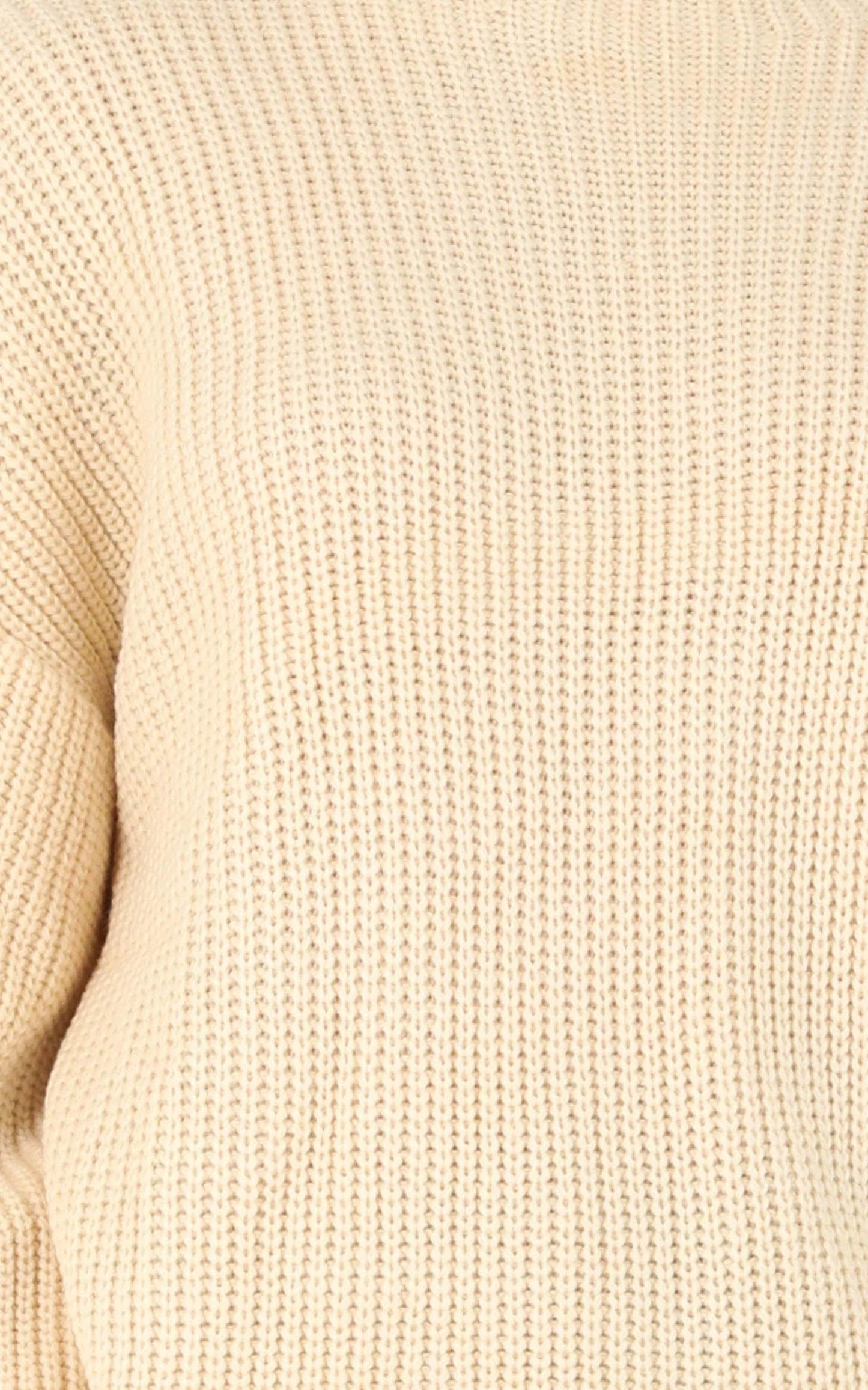 I Feel Love Oversized Knit Jumper in Cream