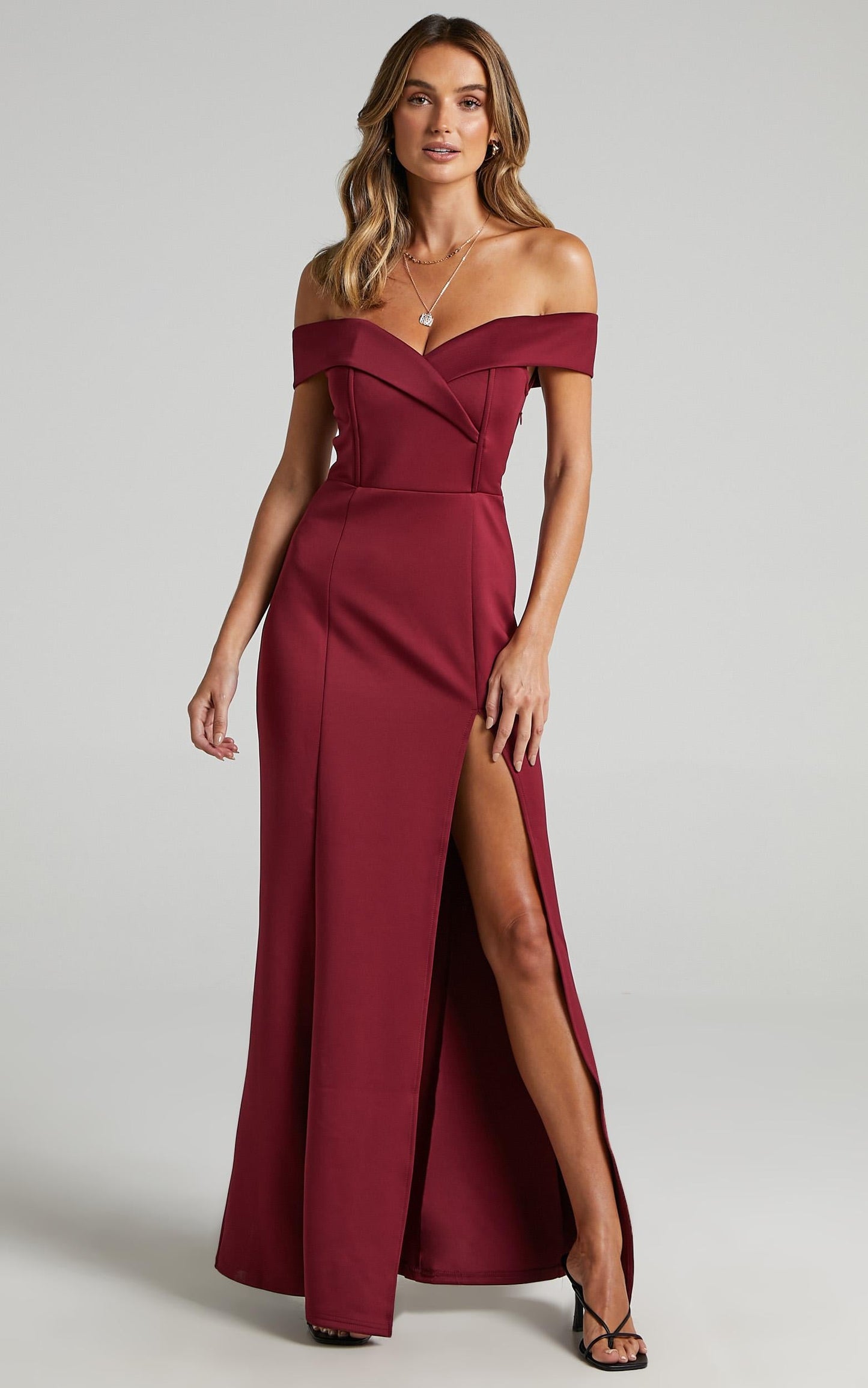 One For The Money Dress in Wine