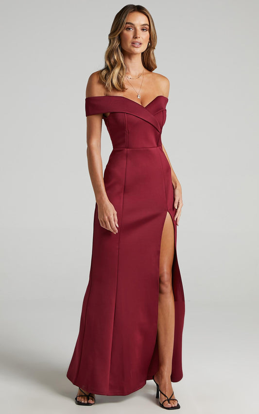 One For The Money Dress in Wine