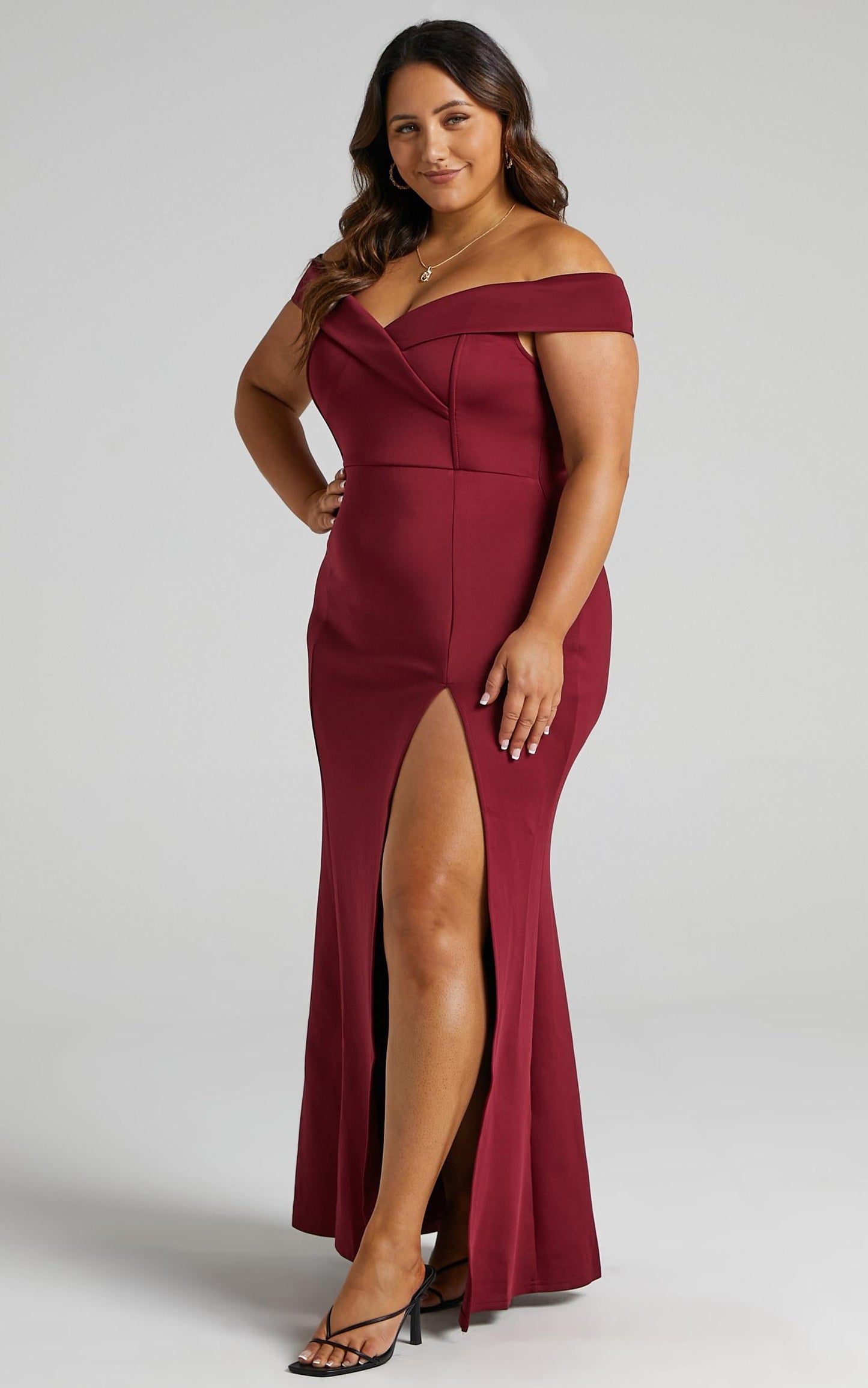 One For The Money Dress in Wine