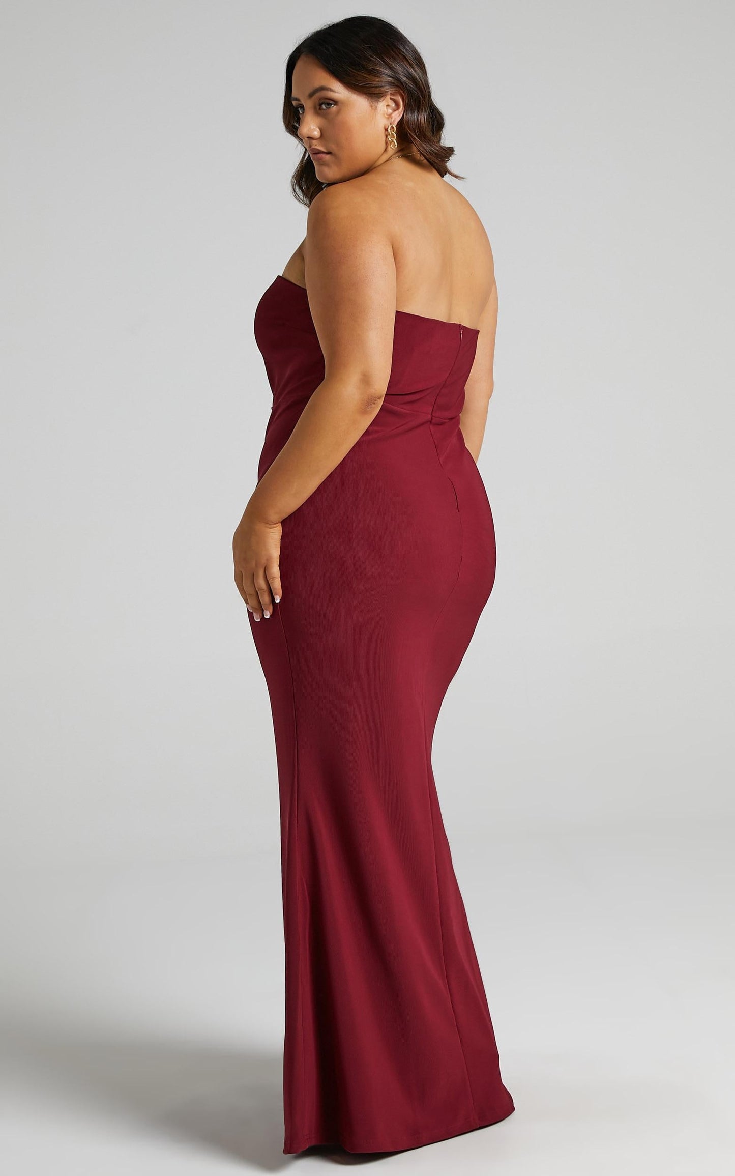 One More Kiss Maxi Dress in Wine