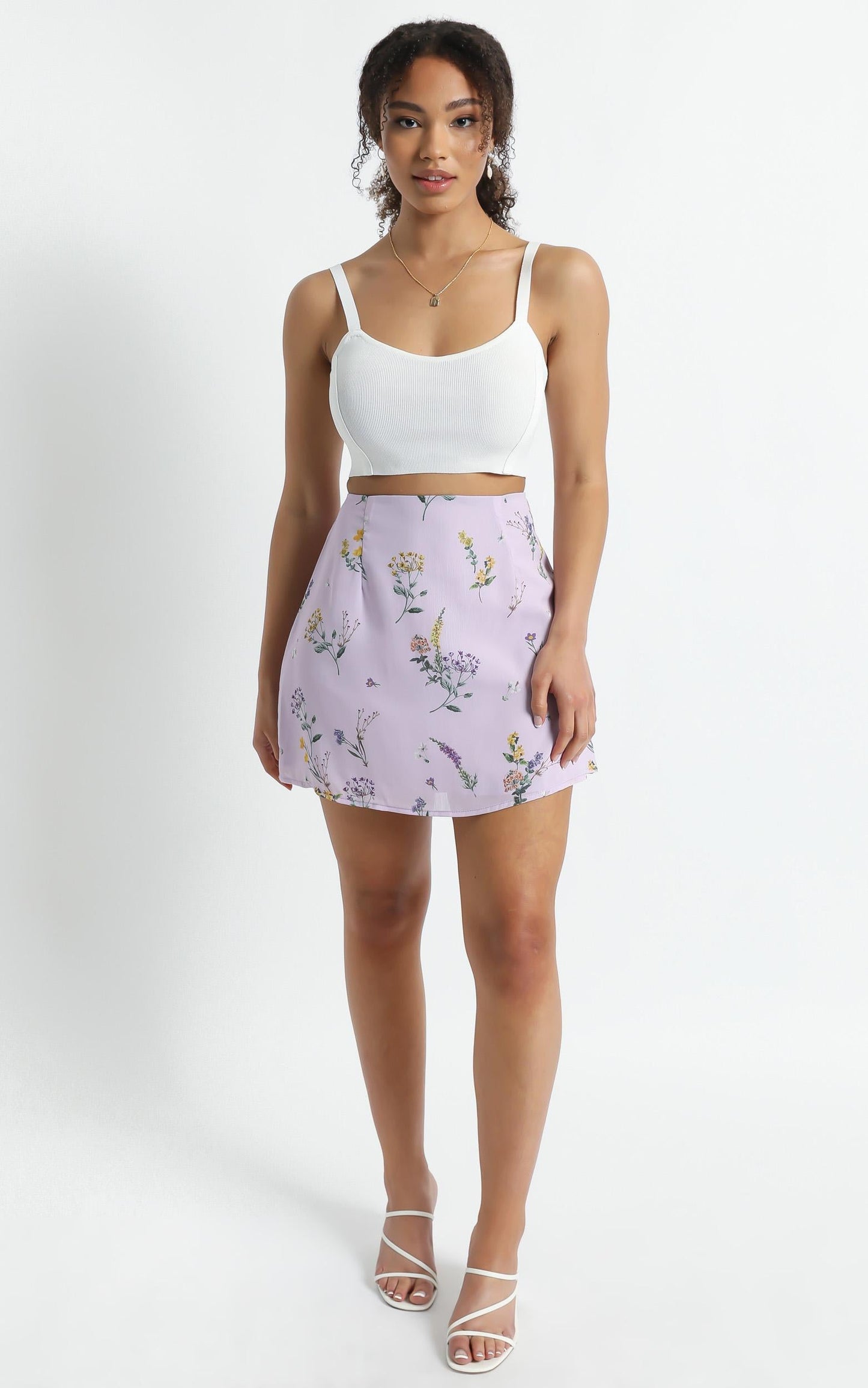 Only Offer Skirt in Lavender Botanical Floral