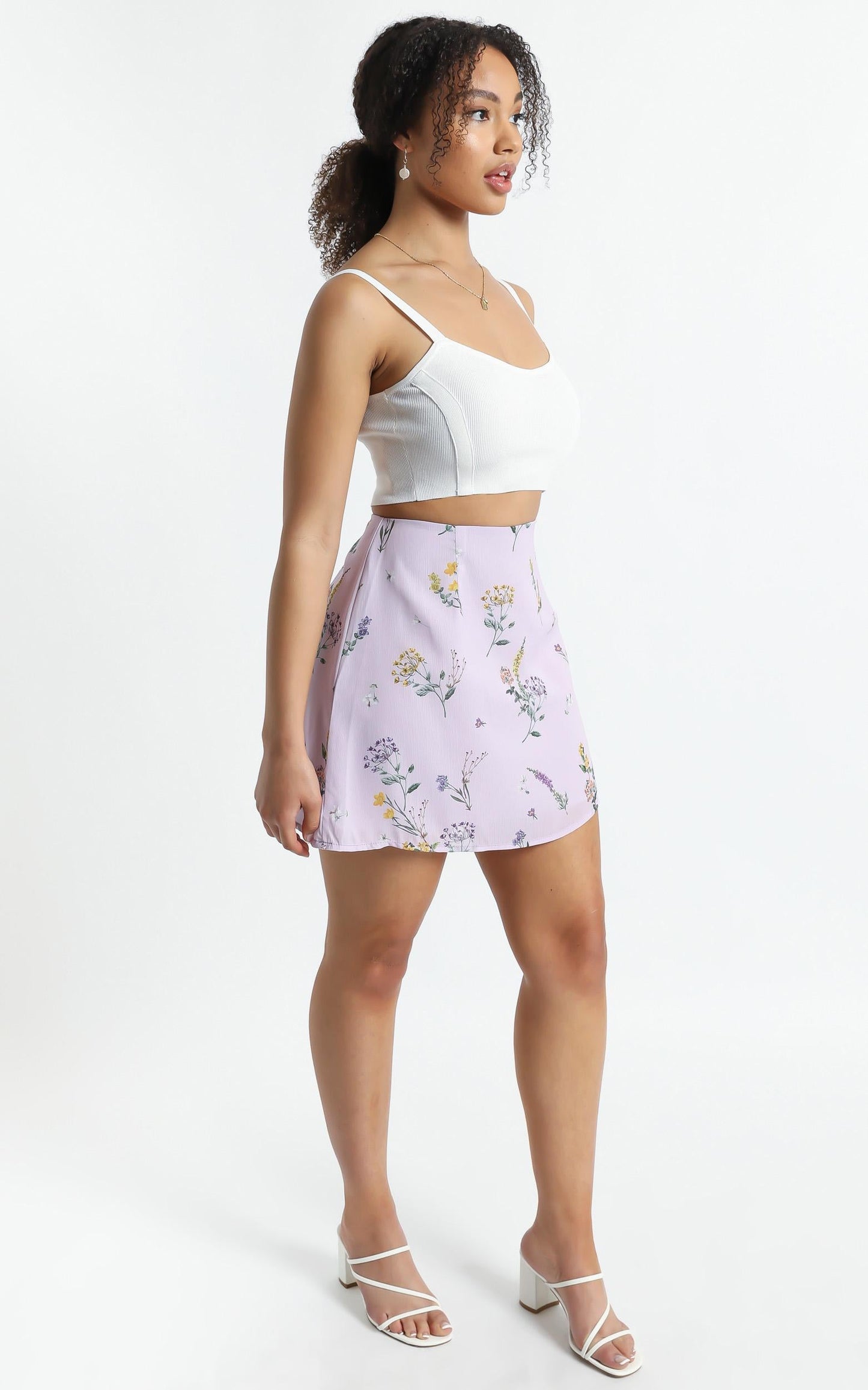 Only Offer Skirt in Lavender Botanical Floral