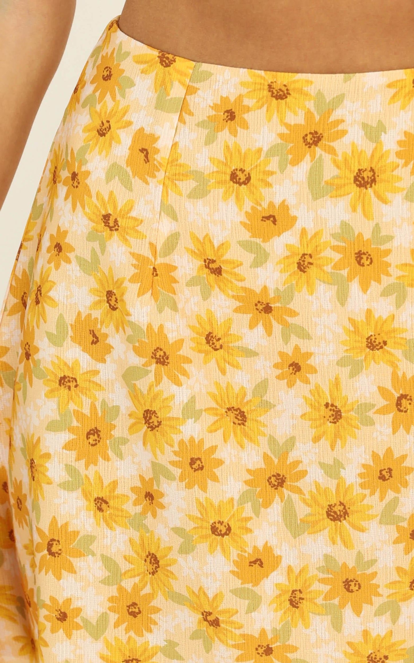 Only Offer Skirt in Sunflower Print