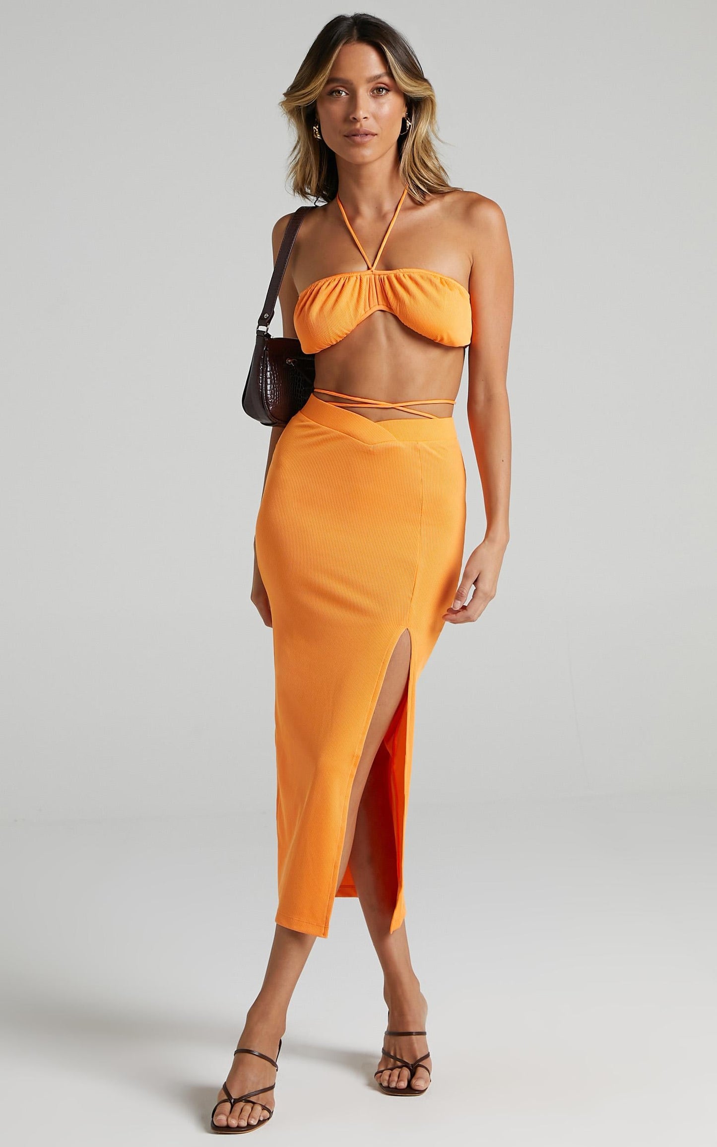 Chloey Two Piece Set in Orange