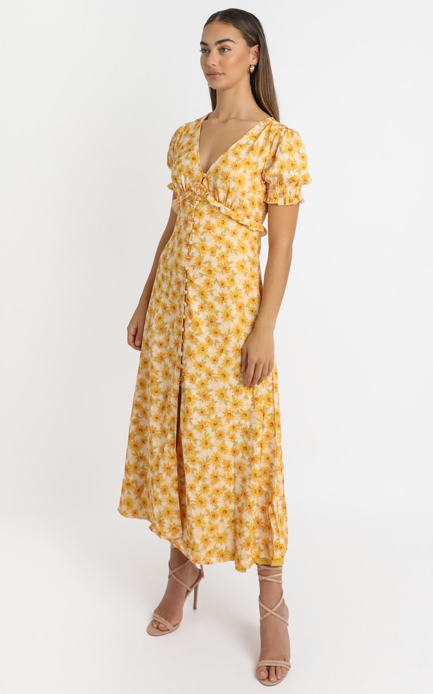 Our Paradise Dress in sunflower print