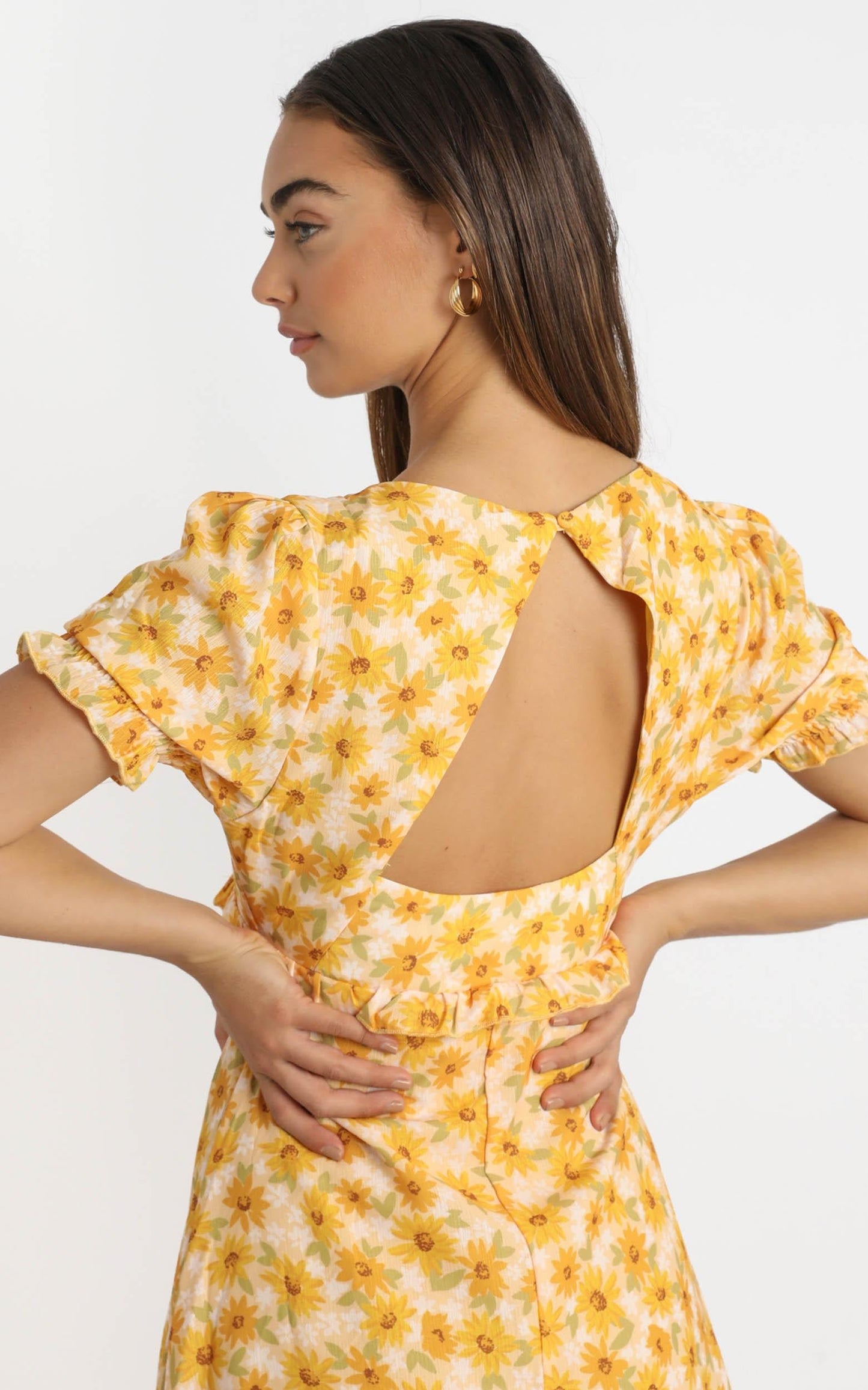 Our Paradise Dress in sunflower print