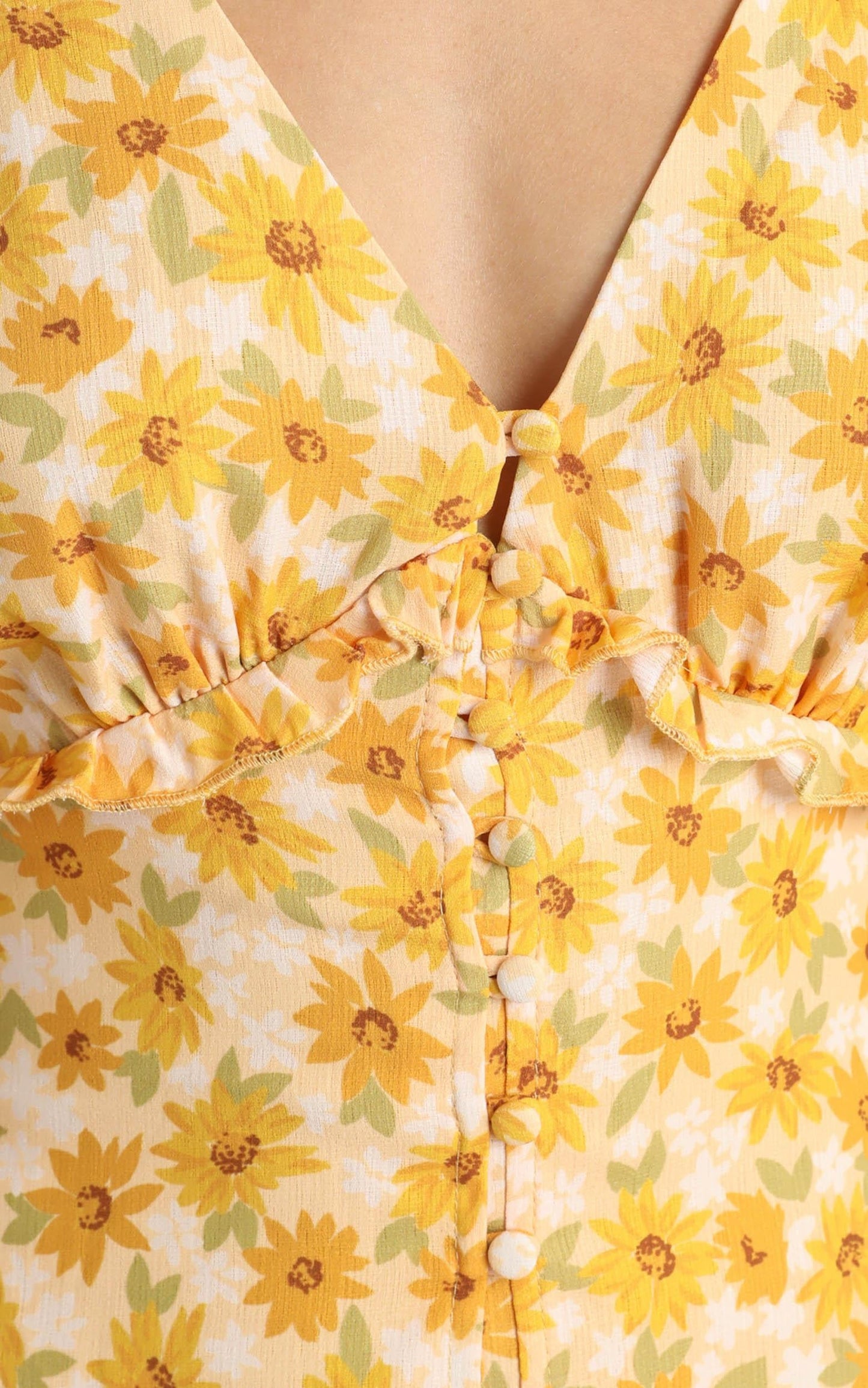 Our Paradise Dress in sunflower print