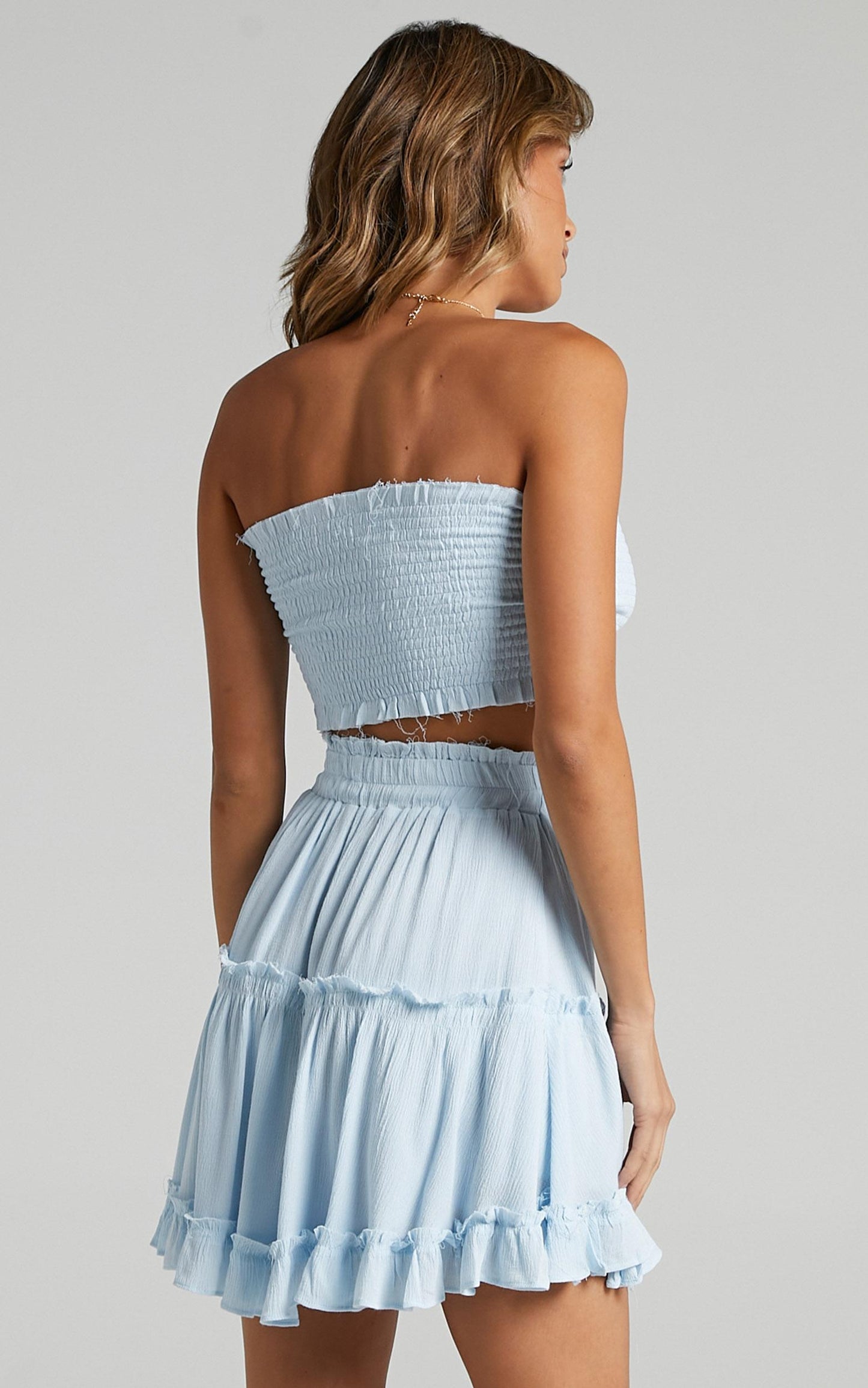 Outside The Line Two Piece Set in Baby Blue
