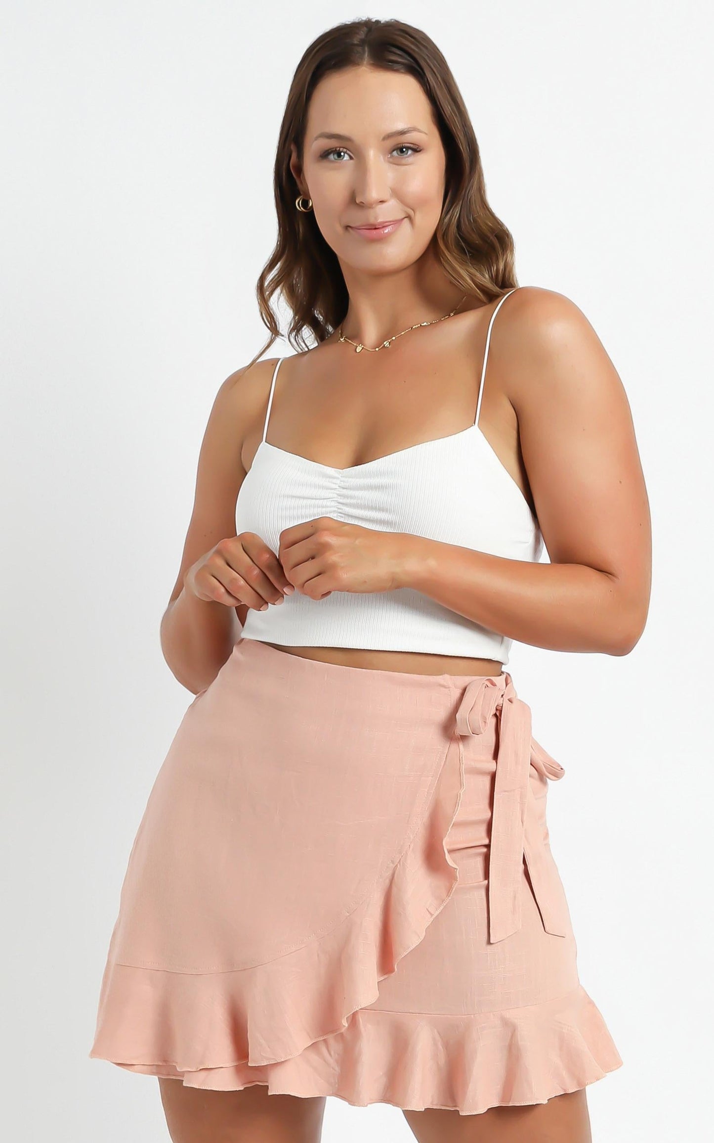 Over And Under Skirt in Dusty Rose