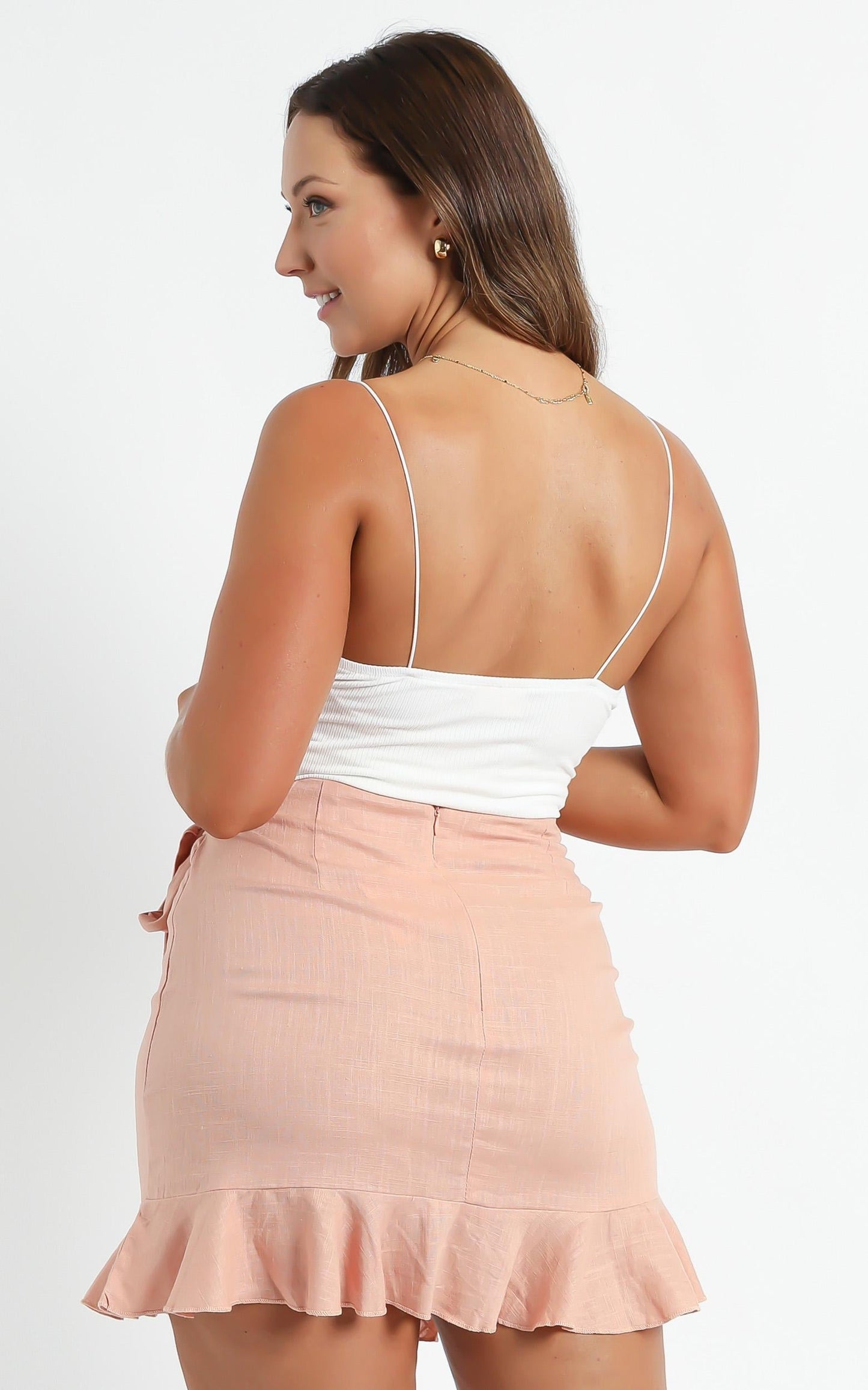 Over And Under Skirt in Dusty Rose