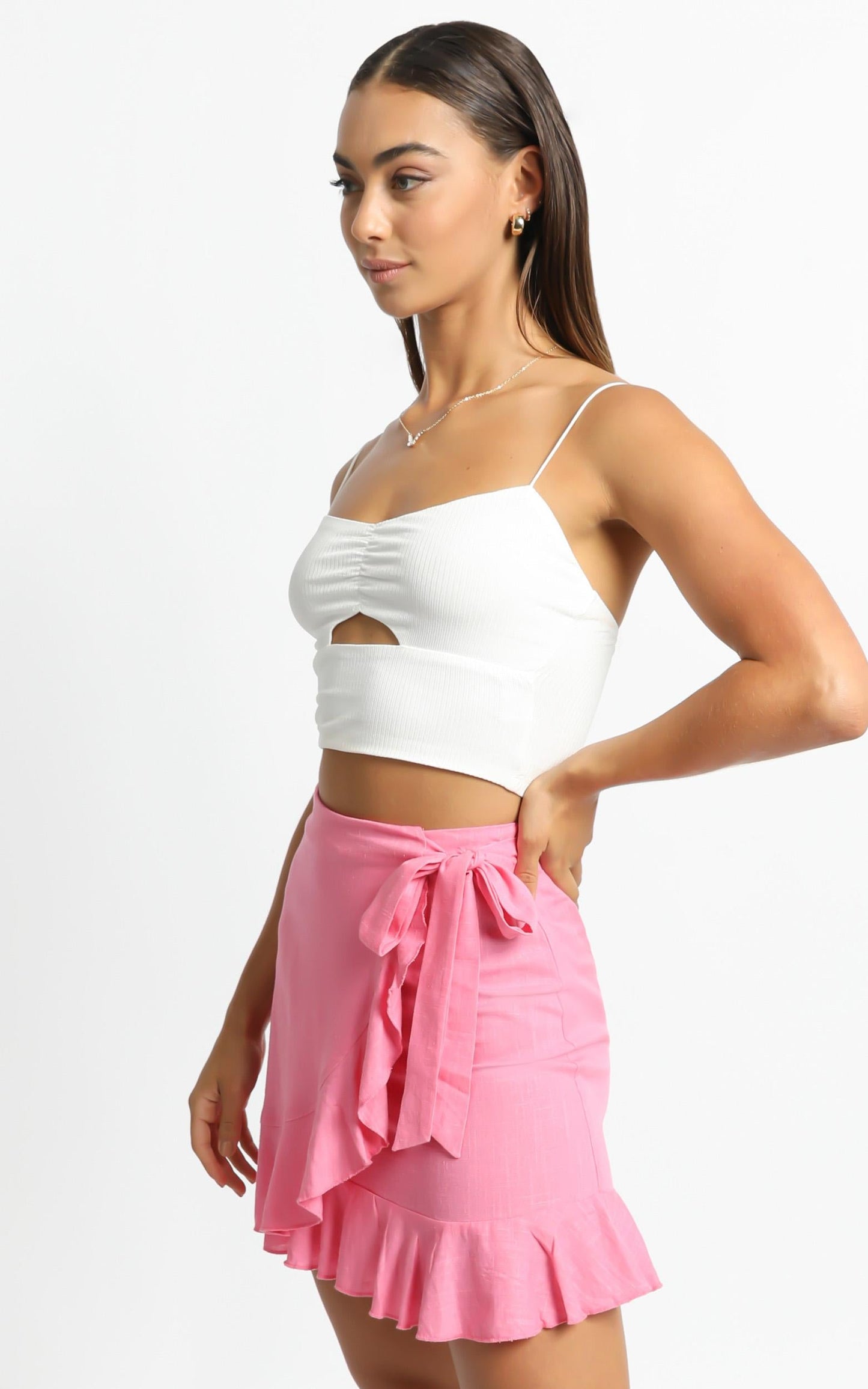 Over And Under Skirt in Pink