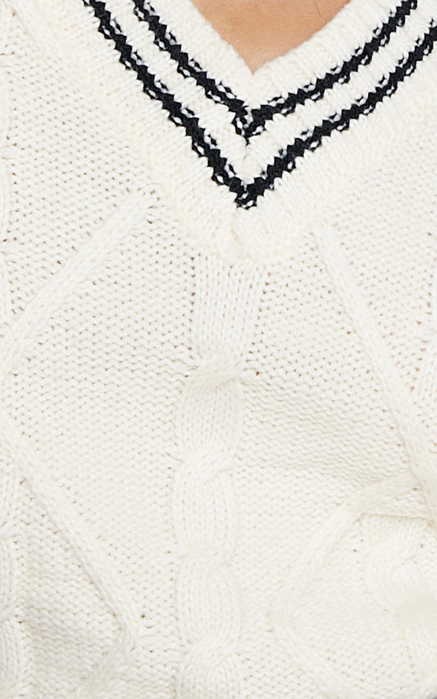 Oxford Knit Vest in Cream